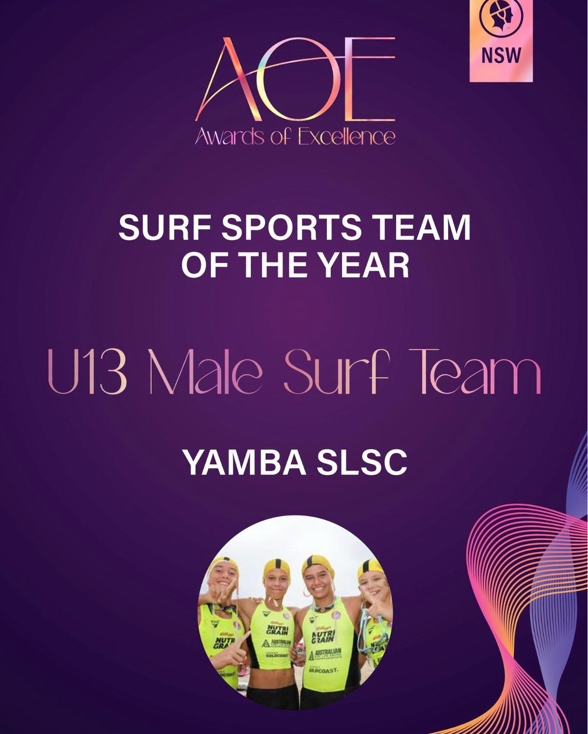 🏆 SURF SPORTS TEAM OF THE YEAR!*🏆
A MASSIVE congratulations to our U13 Male Surf Team – Reed, Ziggy, Clarry and Leo – who have just been named Surf Sports Team of the Year at the SLSNSW Awards of Excellence in Sydney tonight!
What a team. UNDEFEATED ALL SEASON! An incredible achievement and so well deserved.
Reed, Ziggy, Clarry and Leo – your whole club is cheering you on tonight and we could not be prouder of the four of you!
Please join us in congratulating these four young men on this very special achievement. 👏👏👏
@slsnsw @fSLS FNC Branch
