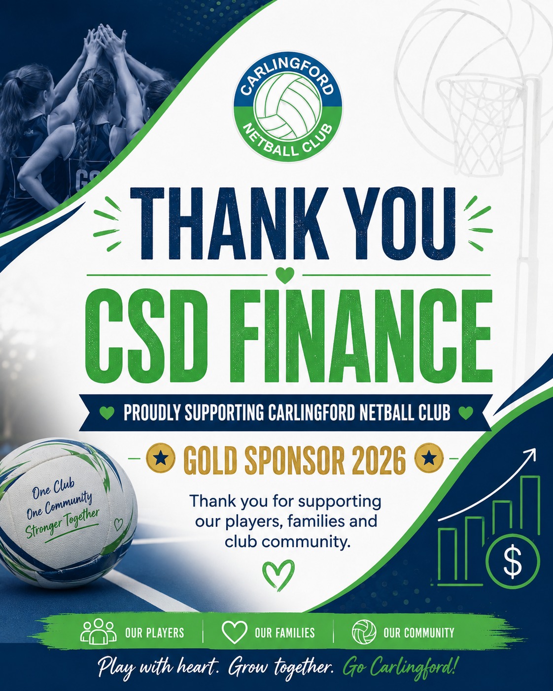 A huge thank you to CSD Finance, our Gold Sponsor for 2026! ππ
Weβre incredibly grateful for your continued support of Carlingford Netball Club and our players, families and wider club community.
Support from local businesses like CSD Finance helps our club continue to grow and provide a great environment for our players both on and off the court.
Thank you for being part of the Carlingford Netball family! π
#CarlingfordNetballClub #CSDFinance #GoldSponsor #CommunitySport #SupportLocal #NetballCommunity #GoCarlingford #carlingford #northrocks