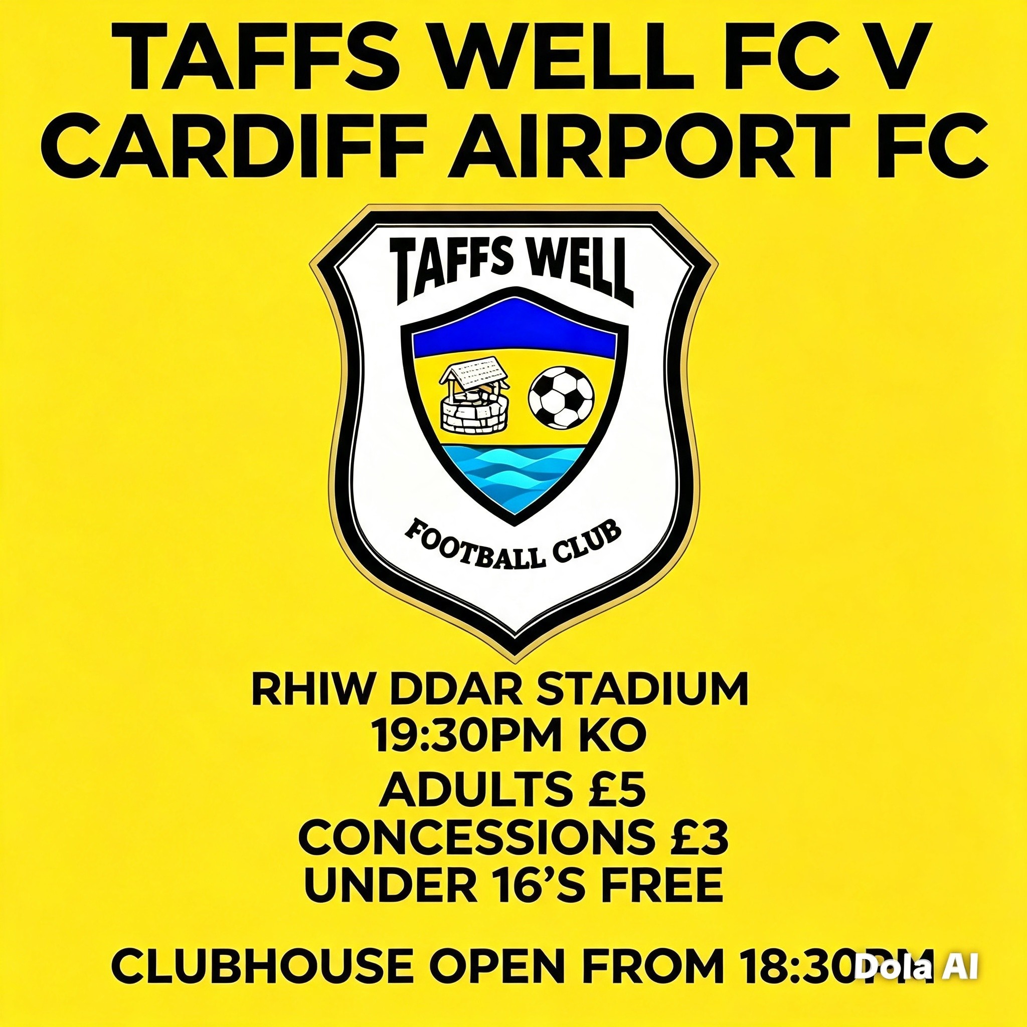 Friday night football The Wellmen are back in league action.
Home to Cardiff Airport, Gates & Clubhouse open from 6.30pm.