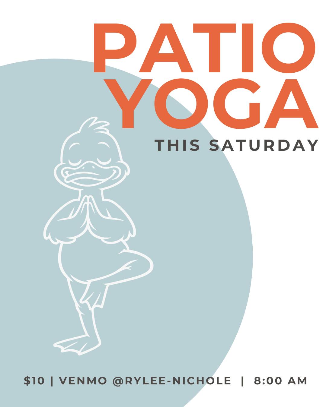 Start your Saturday with a stretch and a lake view. 🧘♀️
Join us this Saturday at 8AM for Patio Yoga! Bring your mat and enjoy the morning on the water.
🧘♀️ $10 to participate
📲 Venmo @Rylee-Nichole to reserve your spot
See you Saturday!