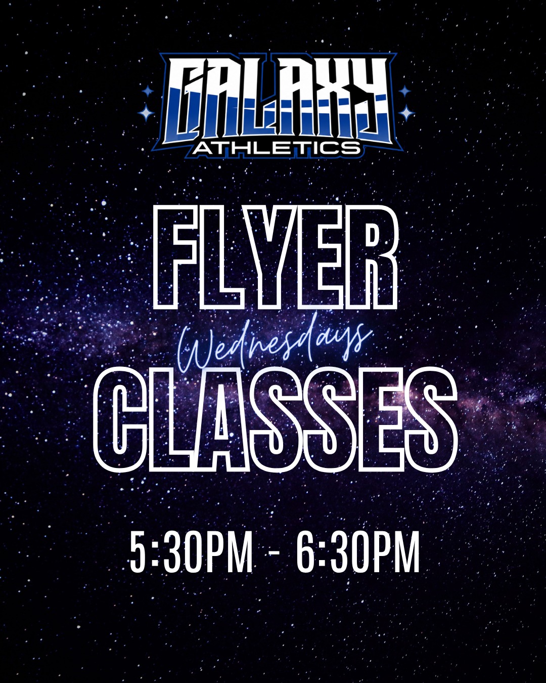 โจWEDNESDAY FLYINGโจ
Every Wednesday from 5:30PM - 6:30PM we teach our flyers of ALL levels strength, balance, and stamina. ๐ช
Becoming a part of the Galaxy fam means getting the absolute best training for your athlete ๐ค๐
๐ฑ (727)277-7707
๐ Galaxyathletic.com