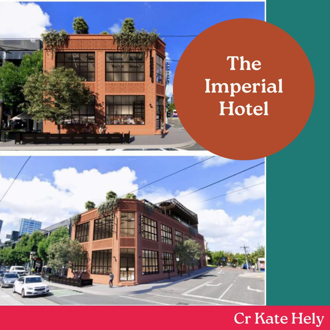 The Imperial Hotel site on Chapel Street has now been demolished, and a lot of you have asked me what is going up there and how it was approved.
Here is the honest answer. This one did not come through Council. The applicant, Australian Venue Co, lodged the proposal with the State Government's Department of Transport and Planning under Clause 53.22 of the Stonnington Planning Scheme, Significant Economic Development. That clause sits inside the Minister for Planning's Development Facilitation Program, a state led fast track pathway for projects the Government considers a priority. DTP was satisfied the clause was met, so the assessment and the decision were theirs. I was not involved, and neither were any of my fellow councillors.
On the demolition: there was no heritage overlay on the site, so no heritage permit was required to remove the building.
The applicant is Australian Venue Co, and you almost certainly know their work even if you do not know the name. Locally they run the Prahran Hotel, the Prince of Wales, College Lawn, the Garden State Hotel, High St Hotel, the Gardiner Hotel and the Fairfield Park Boathouse. It is a Melbourne headquartered group with more than 200 venues across Australia and New Zealand and over 8,000 staff. So this is not a first time operator finding its feet on Chapel Street. It is one of the largest pub groups in the country.