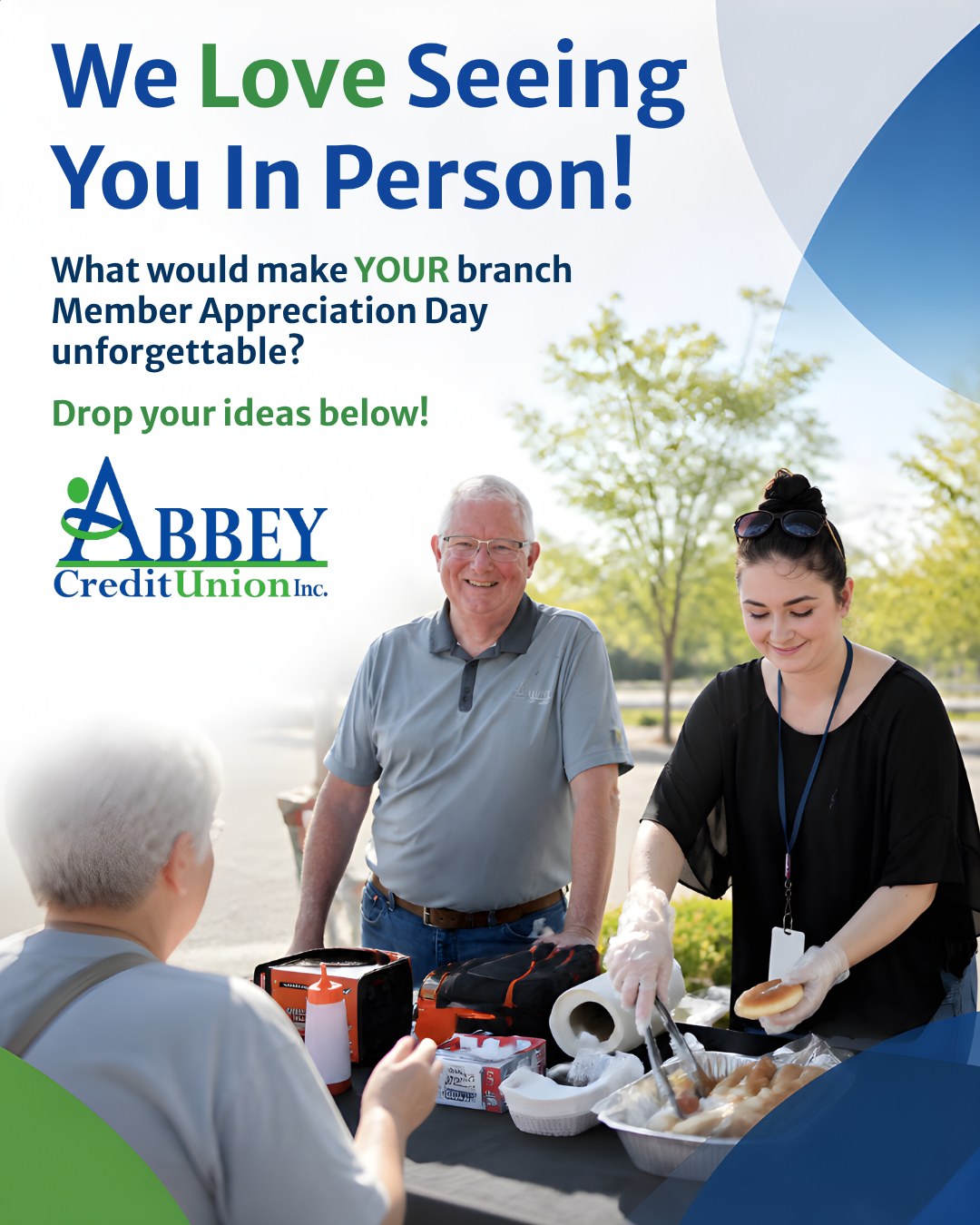 Tomorrow our West Milton branch says thank you the best way we know how! π
Free food, free stuff, and your favorite Abbey crew. That's a pretty good reason to stop by. π