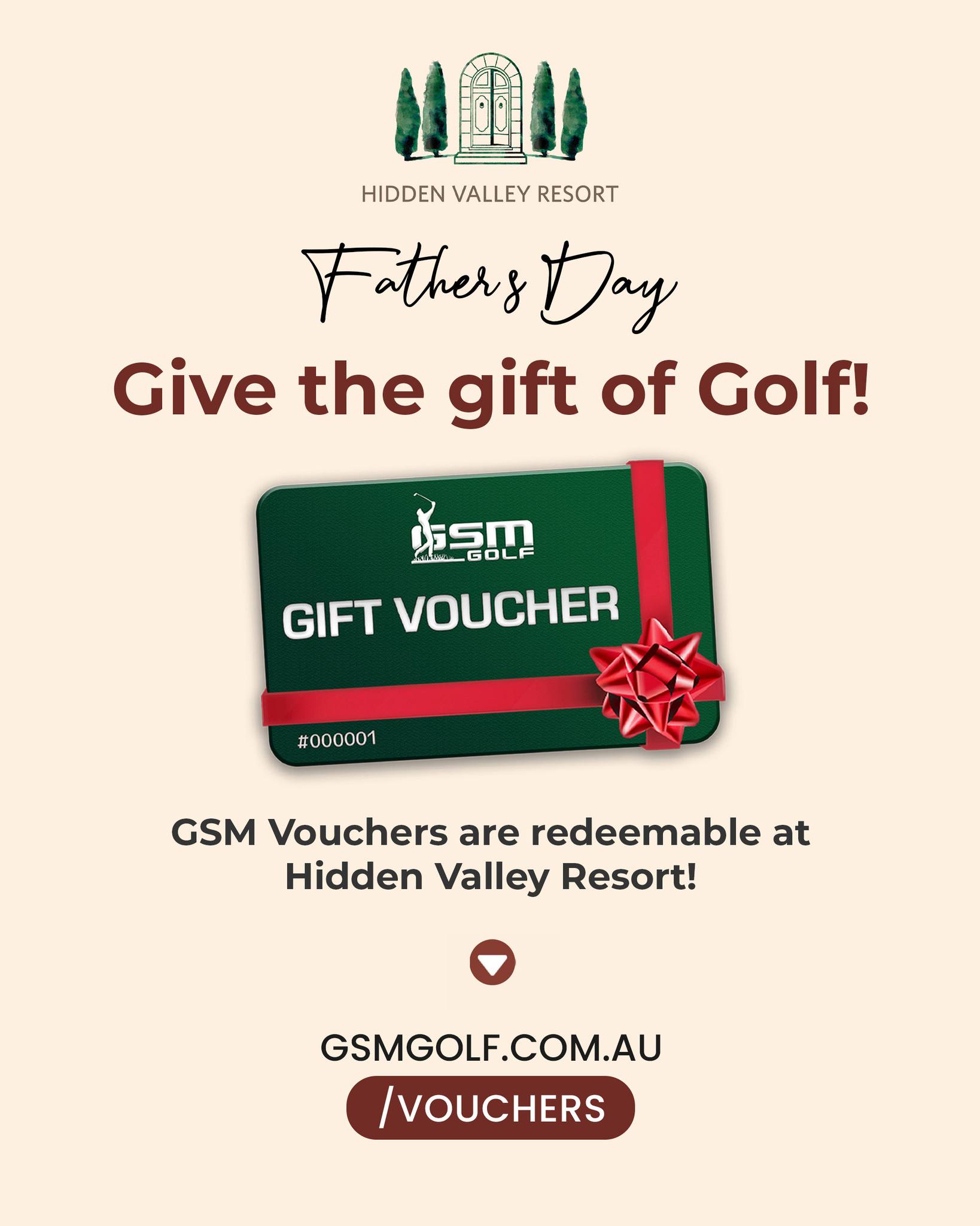Father’s Day is this Sunday—still searching for a gift Dad will genuinely enjoy? 🏌️🎁
GSM Gift Vouchers are fully redeemable at Hidden Valley and can be used for:
⛳ Green fees & range balls
🏌️ Golf lessons
🪪 Handicaps and memberships
👕 Equipment, apparel and footwear
Give Dad the freedom to choose his own golf experience.
🎁 Purchase a GSM Gift Voucher: www.gsmgolf.com.au/vouchers