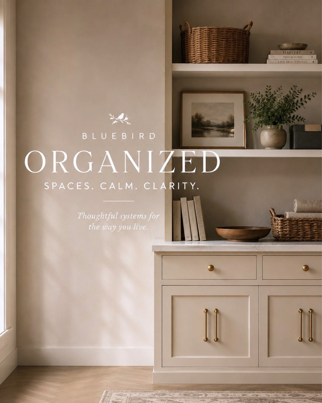 A beautifully organized home isn’t about having less life happening inside of it, it’s about creating a place for all the things that come with it. 🤍
Bluebird’s organization services are designed to bring more function, calm, and clarity to the spaces you use every day. From closets and pantries to playrooms, offices, kitchens, and beyond, we create thoughtful systems based on how you actually live, so they’re not only beautiful on day one, but practical enough to maintain long after we leave.
If there’s a space in your home that feels like it’s constantly working against you, we’d love to help. Reach out to Bluebird to learn more about our organization services and get your project on the calendar.