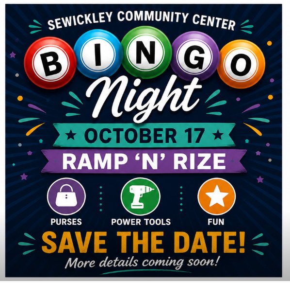 SAVE THE DATE 🎉BINGO IS BACK!
-
Grab your friends and mark your calendars because BINGO is coming back to support the Sewickley Community Center!
📅 Saturday, October 17
📍 RAMP N' RIZE
-
Get ready for a night of Bingo, great prizes, lots of laughs, and a little friendly competition — all while supporting programs and opportunities at the Center.
-
This is just the beginning...we have prize reveals, Bingo throwbacks, some surprises, and plenty more coming your way!
-
For tonight, just do one thing: SAVE THE DATE!
-
#SCCBingo #SewickleyCommunityCenter #BingoNight #SaveTheDate #BingoForACause #Sewickley
-
#SCCBingo #SewickleyCommunityCenter #BingoNight #CommunityFundraiser