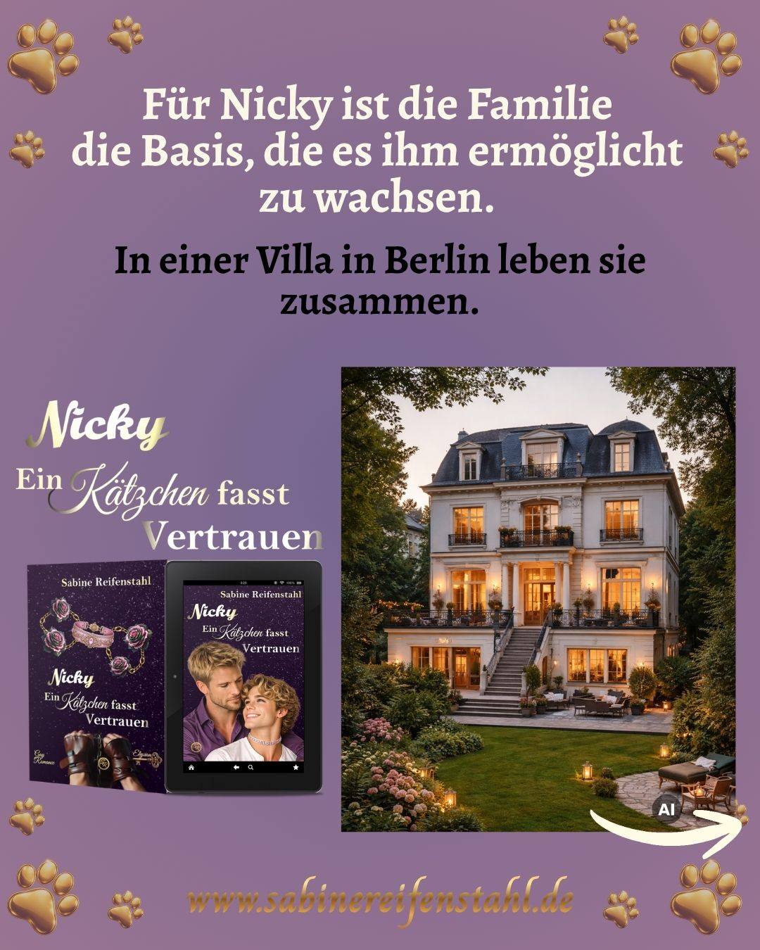 Heute stelle ich euch Nickys Familie vor. 🐾
Eine Familie muss nicht immer aus Menschen bestehen, die mit uns verwandt sind.
Für Nicky sind es Menschen, die zuhören, die ihn auffangen und manchmal auch einfach Schabernack mit ihm treiben, wie Valentin.
Nicky war lange auf sich allein gestellt. Umso mehr genießt er es, in eine Familie hineinzuwachsen. Die Zuneigung, die Dorian auch mal mit einem Croissant zeigt. Und Skandar – ist eben Skandar. 😉
Übrigens lernte Nicky die drei vor Greg kennen …
Wer die dieses Trio schon aus den vorherigen Bänden kennt, weiß wahrscheinlich, dass es gar nicht anders kommen konnte.
»Nicky – Ein Kätzchen fasst Vertrauen« erscheint am 28. August 2026.
Mehr Informationen und eine Leseprobe findet ihr auf meiner Website sabinereifenstahl.de.
Mögt ihr das Motiv Wahlfamilie/ Found Family?
#NickyEinKätzchenfasstVertrauen #GayRomance #MMRomance #SabineReifenstahl #Elysion