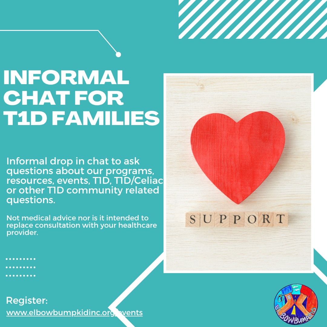 We just added quarterly drop in chats--feel free to stop in & ask us questions about our programs, events & resources for both currently & newly diagnosed families! All are on our events page so sign up for the date that works for you!