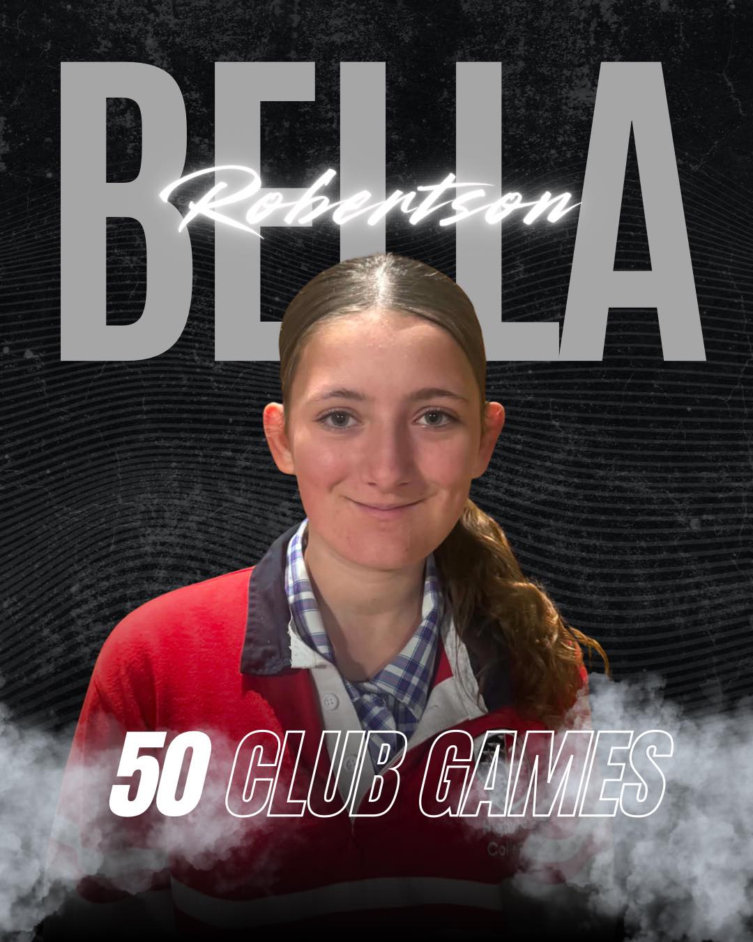 Bella Portelli-Robertson - 15U - 50 Club Games
Bella played a key leadership role up the in defence over the past few years in our 13B with this year taking a huge leap into our 15U team.
Her main position playing at GD (13B) she keeps up with the opposition, reading the play and getting many intercepts every game. This season adapting to WD easily in our 15U team (the most underrated position on the court BUT in a coaches eyes vital and most important).
Bella always listens and works hard on court to put into practice our training. We have seen you grow in confidence this season. Wishing you all the best Bella, have a great game!