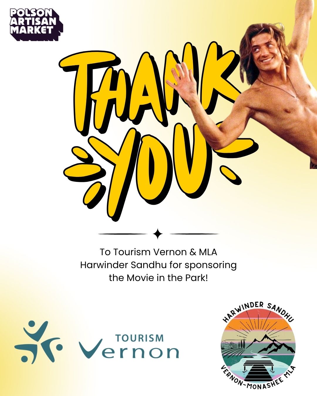 We wouldn't be doing the movie without the financial support of both Tourism Vernon & MLA Harwinder Sandhu! Not sure if you know how much both do in the community, Vernon wouldn't be the same without them.
@tourism_vernon @harwindersandhuvernon