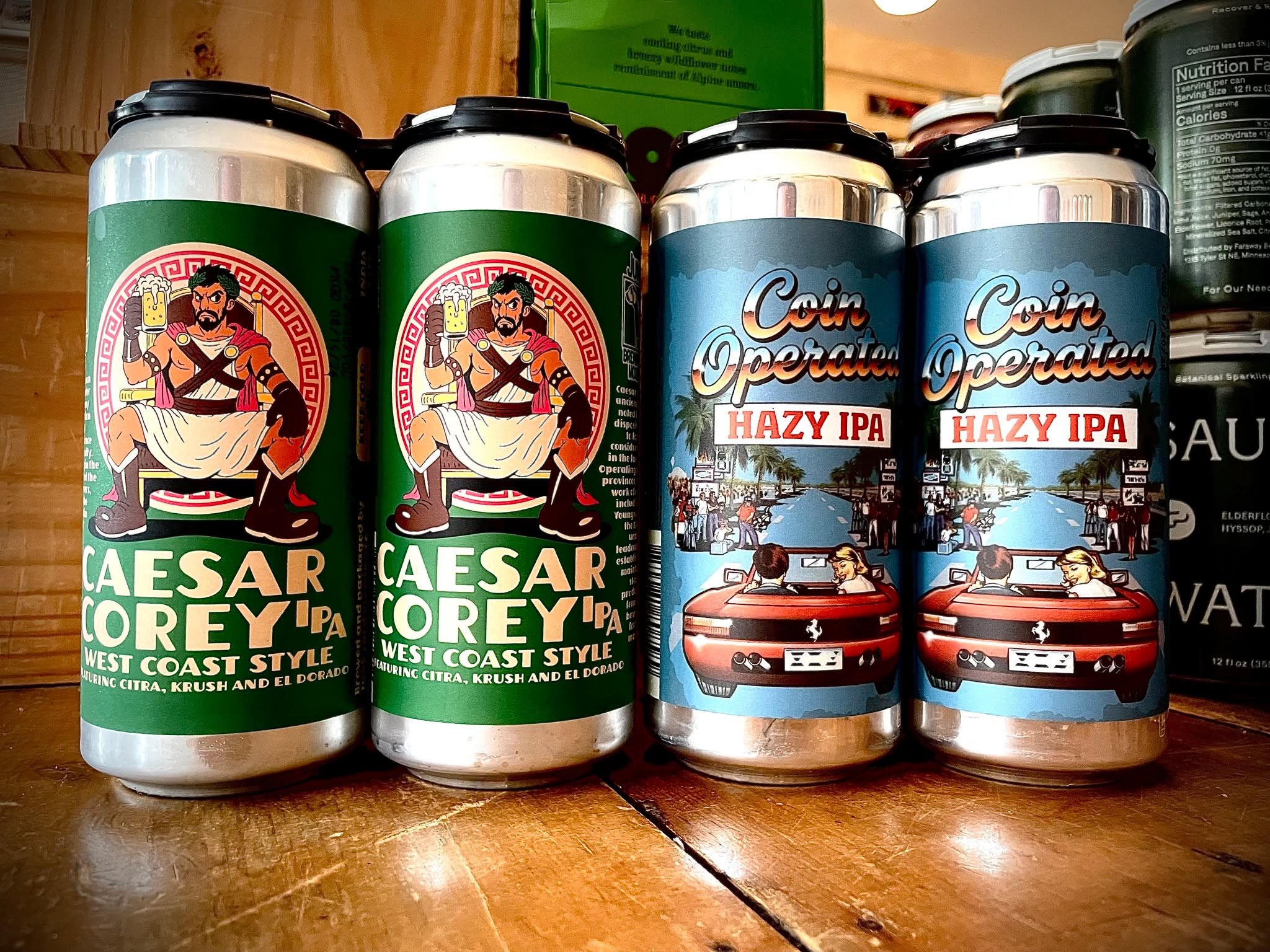 Two stellar new arrivals from Junkyard Brewing have landed! Caesar Corey IPA is the third beer in Junkyard's series of IPAs that casually riff on the Pliny the Elder recipe, and it's fabulous. A beautifully clean, airy West Coast IPA that'll def give you Pliny vibes. It's about as close as you'll be able to get to Pliny here in the Midwest. The Pliny recipe is a closely guarded secret, so it's kinda crazy that the wizards at JY have dialed it in to this degree! Coin Operated is a killer new hazy featuring a brand new experimental hop from New Zealand (blandly named NZH109 at the moment), backed up with some Belma! It drinks majorly juicy - big stone fruit notes, succulent peaches - that sort of vibe. I cracked into it yesterday and loved it. Definitely on the sweeter side of the hazy spectrum, but undeniably delicious!
#junkyardbrewing #stpaulmn #macgroveland