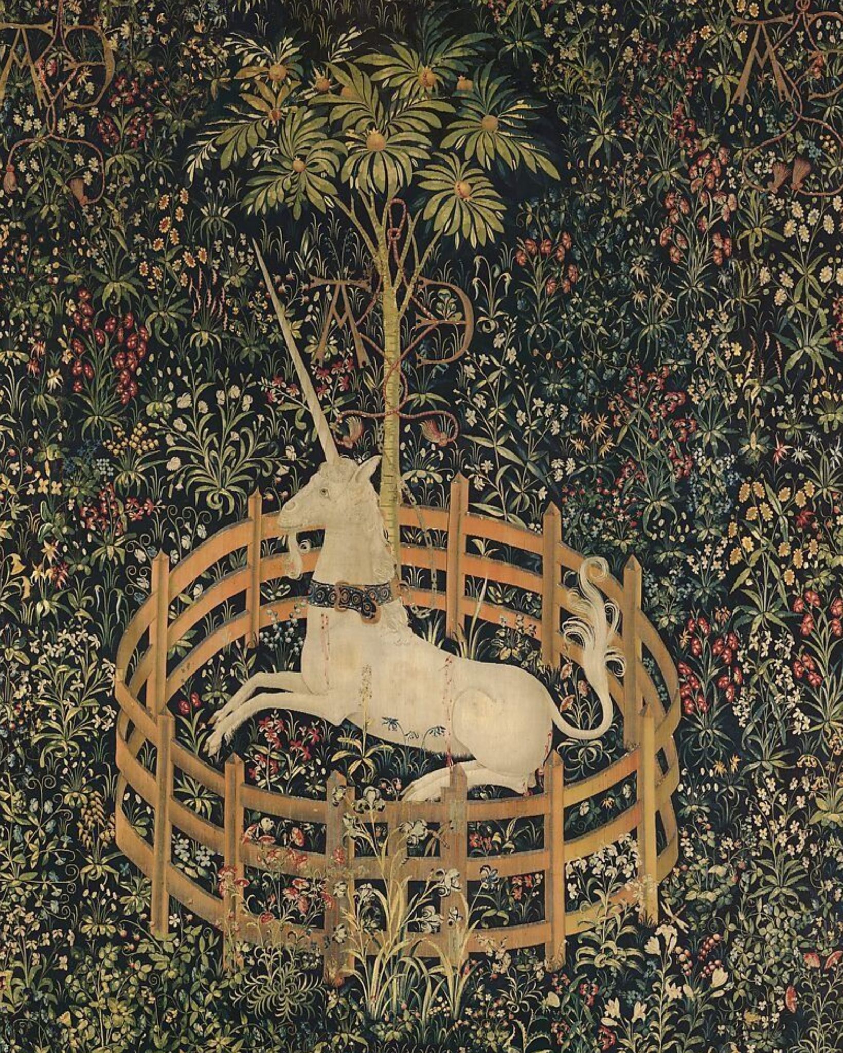 “The Unicorn Rests in a Garden” (from the Unicorn Tapestries)