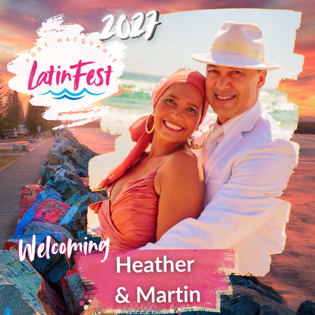 We’re excited to welcome Heather & Martin to Port Macquarie LatinFest 2027! 🌊🔥
Heather and Martin began their Latin dance journey more than 20 years ago. In 2010, they joined the dance school of master Cuban dance teachers Eric and Chantal Turro Martinez, inspiring a deeper journey into the rich and authentic heritage of traditional Cuban social dance.
Since then, they have enjoyed opportunities to perform both nationally and internationally, including the special privilege of performing for Cuban Ambassadors in Australia and New Zealand.
Through their dance school, North Coast Casineros, Heather and Martin share their passion and knowledge of Cuban social dance throughout the Northern Rivers region of NSW, as well as hosting a monthly Cuban social dance night in Lismore.
We can’t wait to have them join us and share their passion for Cuban dance, culture and community at LatinFest 2027! 💃🕺🌊
All information and Tickets 🎫
www.latinfest.com.au
Don't miss out !
Latinfest 2027 is making waves 🌊🌊🌊
#portmacquarielatinfest #LatinFest2027 #heatherandmartin #NorthCoastCasineros #cubandance #cubansalsa #ruedadecasino #soncubano #latindanceclass #LatinCulture #salsaaustria #DanceFestival #portmacquariecreative #visitnswcoast