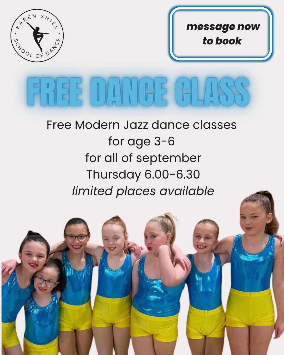 Kids are back to school do now is also a great time to get the started in dance class. And itās free for September