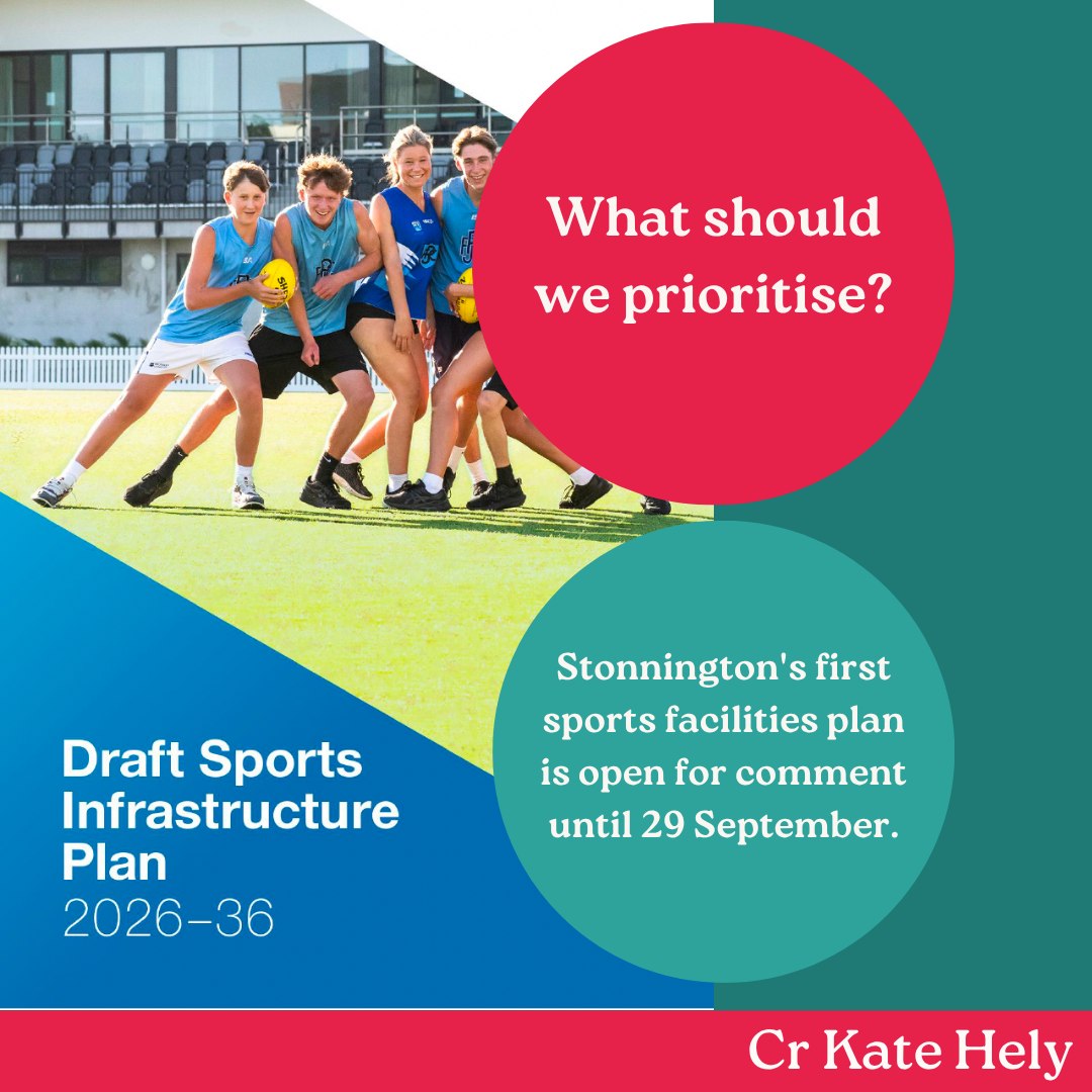 Council voted unanimously on Monday to send the draft Sports Infrastructure Plan out for community consultation. It is the most honest document we have produced about the state of our sports facilities.
It puts the condition and supply of every ground, pavilion and court against the demand we have now and the demand that is coming. Then it recommends what gets done first, what waits, and what sits beyond the ten years.
I pushed to have the background evidence published in full rather than summarised. It is now Part D of the plan, and it is confronting reading. Nine of our fourteen pavilions do not meet accessibility standards. Four are rated unfit for purpose.
The plan costs the work at about $124 million. Around $58 million is already allocated. That gap is the whole reason prioritisation matters.
The list is long and the money is short. That is exactly why the data is public. I would rather we work through the hard choices together than have you find out afterwards what was decided without you.
Every code should read Part D and tell us whether the order is right. Consultation closes 29 September on Connect Stonnington.