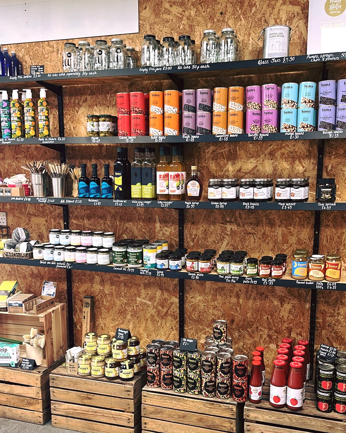 FYI all of the pantry food has now moved to the shelves near the kitchen hatch to make way for the "What's On" wall.
