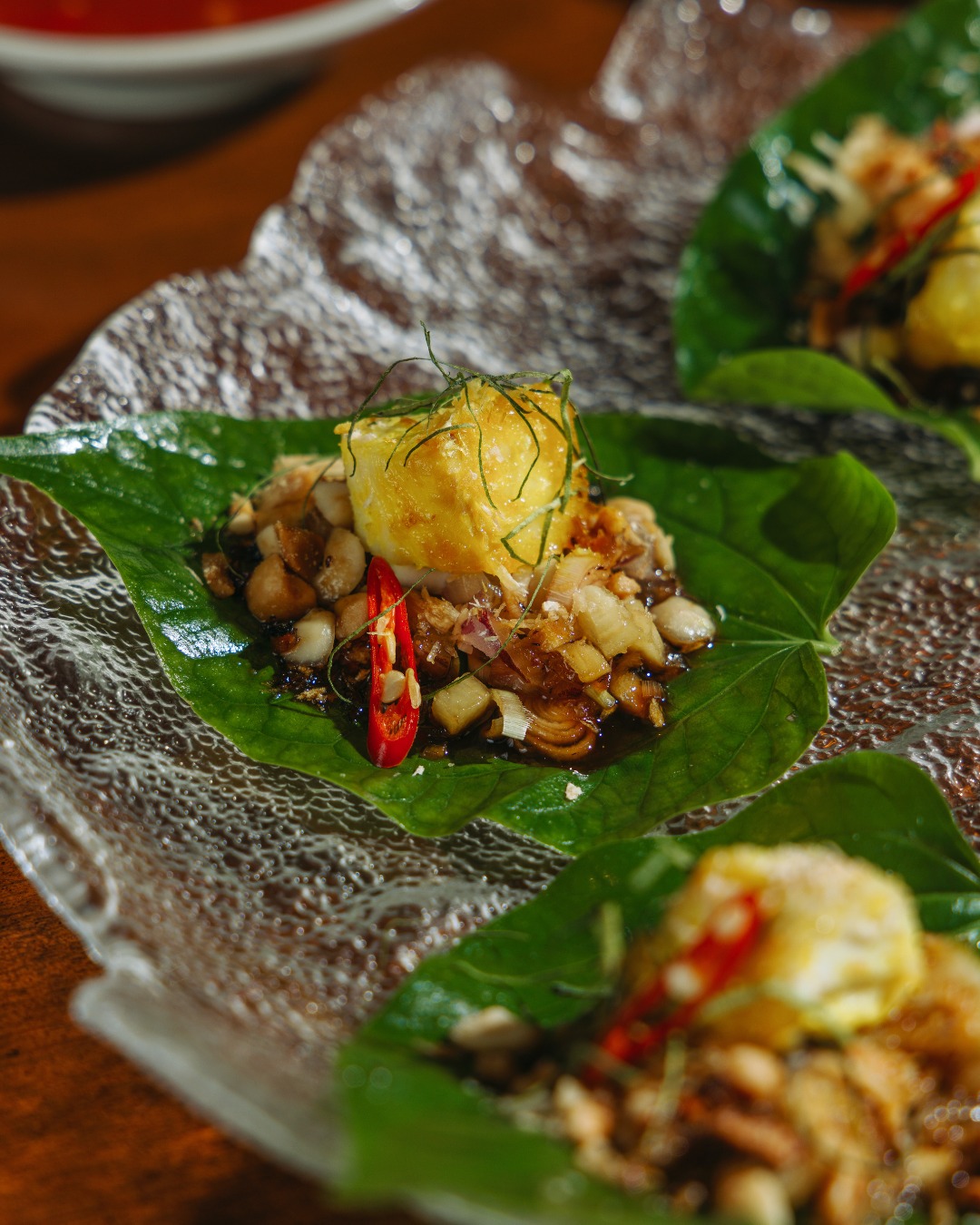 One bite, a little bit of everything. 🌿
Miang Kham: wrap it, pop it, and let the flavors do their thing. Sweet, savory, spicy, herby… basically, a whole Thai experience in one bite.
Ready for a bite? DM us to reserve your table.
📍Sabai | G/F Shangri-La at The Fort, BGC
#sabai #sabaimanila #BGC #newmenu