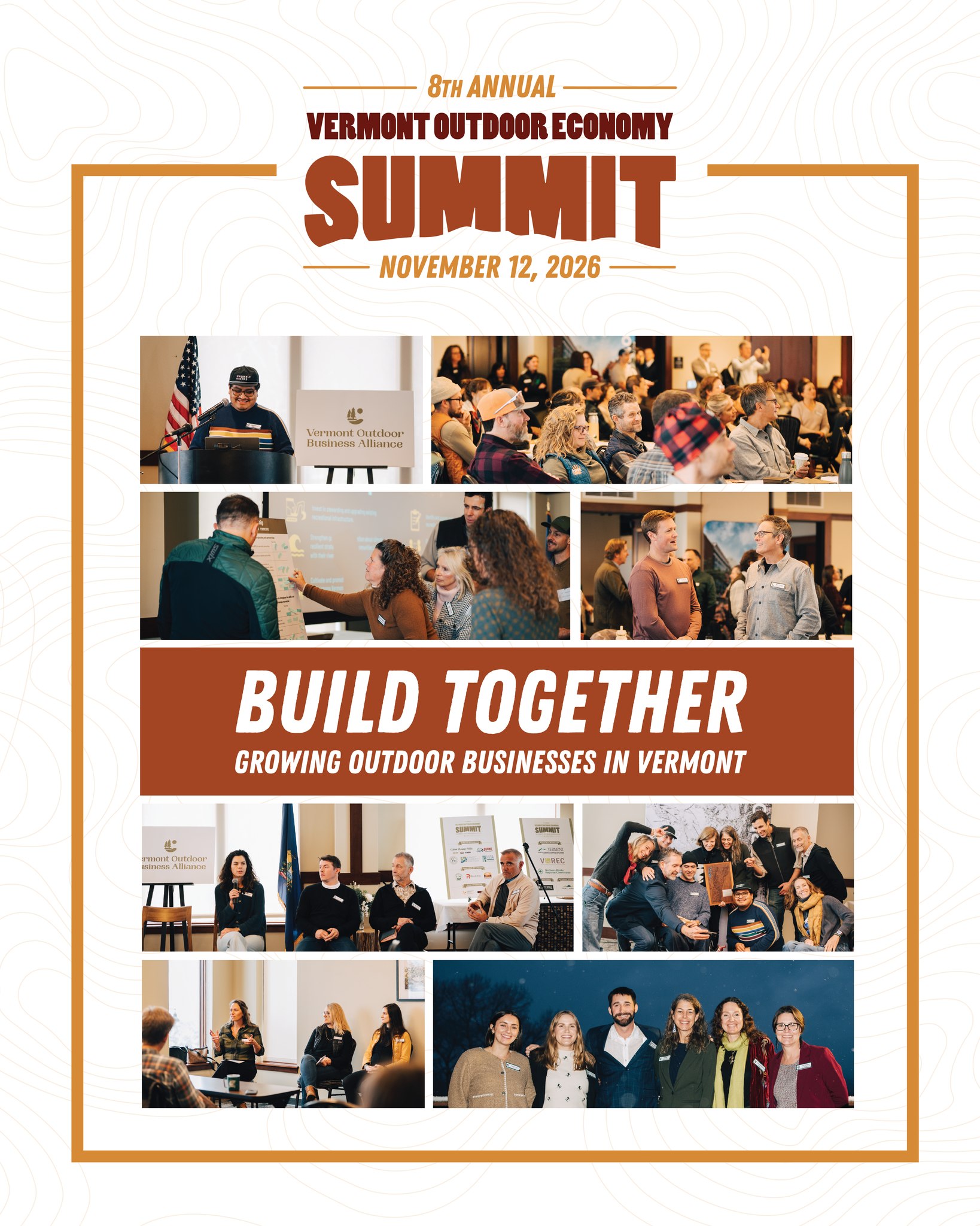 🗓️ Save the Date: 2026 Vermont Outdoor Economy Summit 🗓️
The 8th Annual Vermont Outdoor Economy Summit is coming to Ludlow at @foxrungolfclubvt on Thursday, November 12!
This year’s theme, “Build Together: Growing Outdoor Business in Vermont,” brings Vermont’s outdoor industry together for a full day of connection, learning, and practical conversations focused on growing our outdoor economy.
Here’s what’s in store:
➡️ Inspiring keynote and panel speakers
➡️ Educational workshops
➡️ Networking with outdoor businesses and organizations from across Vermont
➡️ The 6th Annual Patrick Leahy Trailblazer Legacy Award
➡️ The 3rd Annual Outdoor Pitchfest
➡️ Lunch, demonstrations, and an Après Summit reception
Add the Summit to your calendar:
📍 The Barn at Fox Run, Ludlow, Vermont
🗓️ Thursday, November 12, 2026
⏰ 8:00 a.m. to 5:00 p.m.
Tickets are on sale now. Link in bio to save your spot!
#VermontOutdoorEconomy #VermontOutdoorBusiness #OutdoorIndustry #Vermont #VOBA #OutdoorRecreation #VermontBusiness