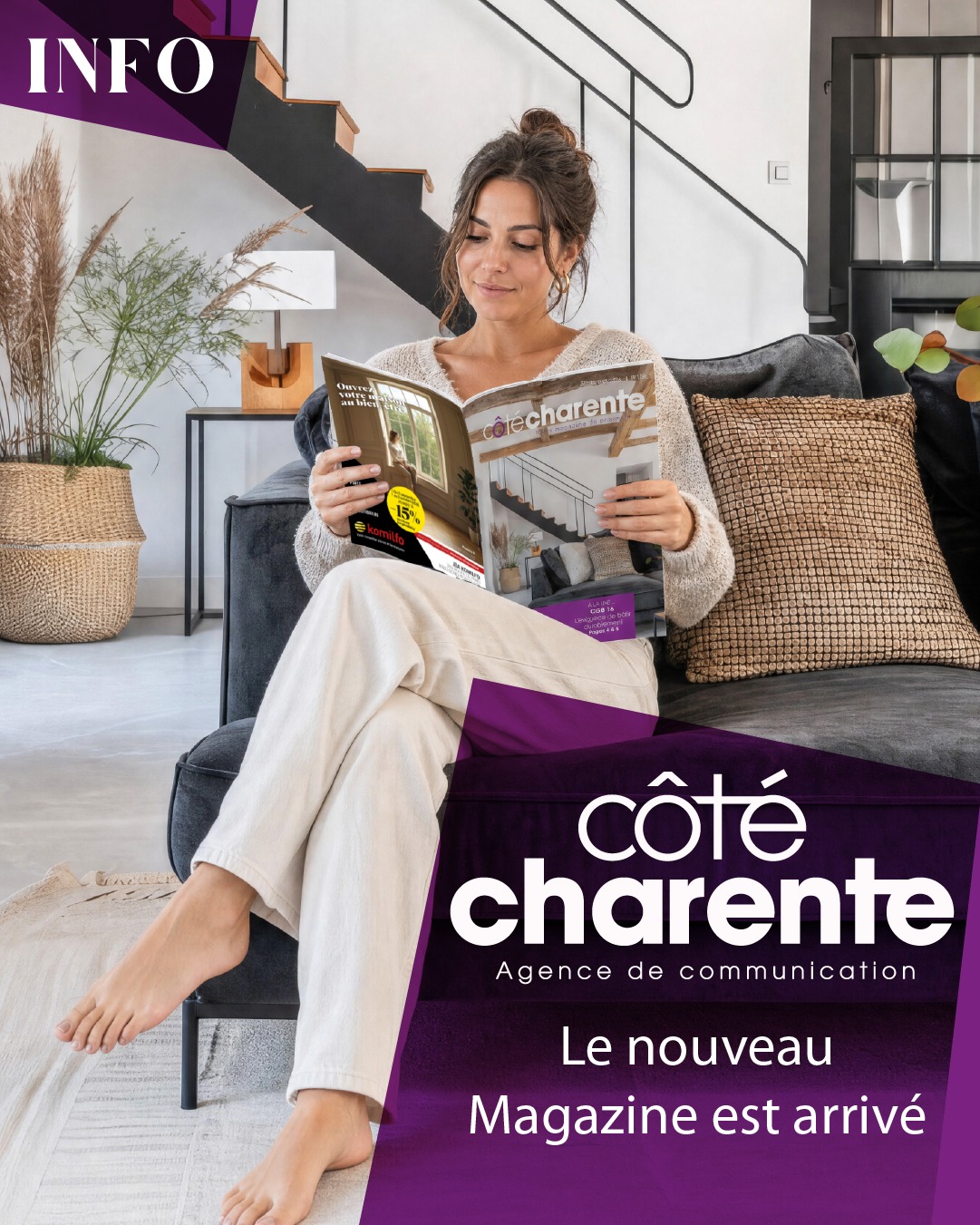 🍂 Le n°186 de septembre est arrivé !
Gratuit en boîte aux lettres et sur www.cote-charente.fr (lien en bio) 👆
Ce mois-ci on parle de…
💧 Jardin — bilan d'été & préparer l'automne
🌟 Portrait — Martine Mocoeur, une vie pour la Danse (nouvelle rubrique !)
🍇 Le raisin — une grappe de bienfaits
🔮 Horoscope de septembre — que disent les astres ?
Votre magazine charentais, gratuit, pour bien démarrer la rentrée 💙
#CôtéCharente #Magazine186 #Charente #Gratuit #Septembre2026 #Rentrée #Portrait #Danse #Raisin #Jardin #Horoscope