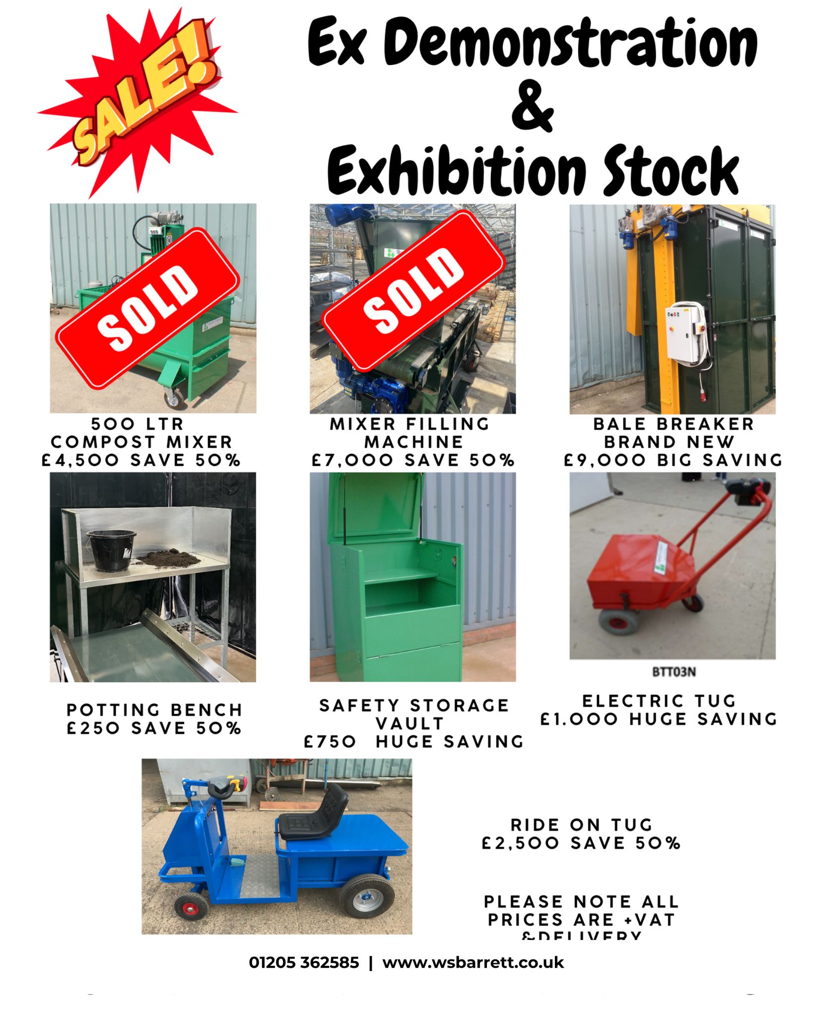 ๐ ๏ธ๐ From bale breakers and potting benches to safety storage vaults, electric tugs and ride-on tugs, weโve got practical solutions to help keep your workplace safe, secure, increase productivity while raising moral at the same time.
๐ Call now! 01205 362585
๐ www.wsbarrett.co.uk
#WorkplaceSafety #HealthAndSafety #StorageSolutions #BaleBreaker #PottingBench #SafetyStorage #ElectricTug #RideOnTug #StaySafe #StayCompliant