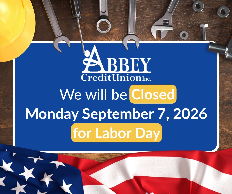 We will be closed on Monday, September 7th in observance of Labor Day.
While our branches will be closed, ATMs and Online Banking will remain available for your convenience. We'll reopen with normal business hours on Tuesday, September 8th at 9am. Wishing everyone a safe and happy Labor Day!