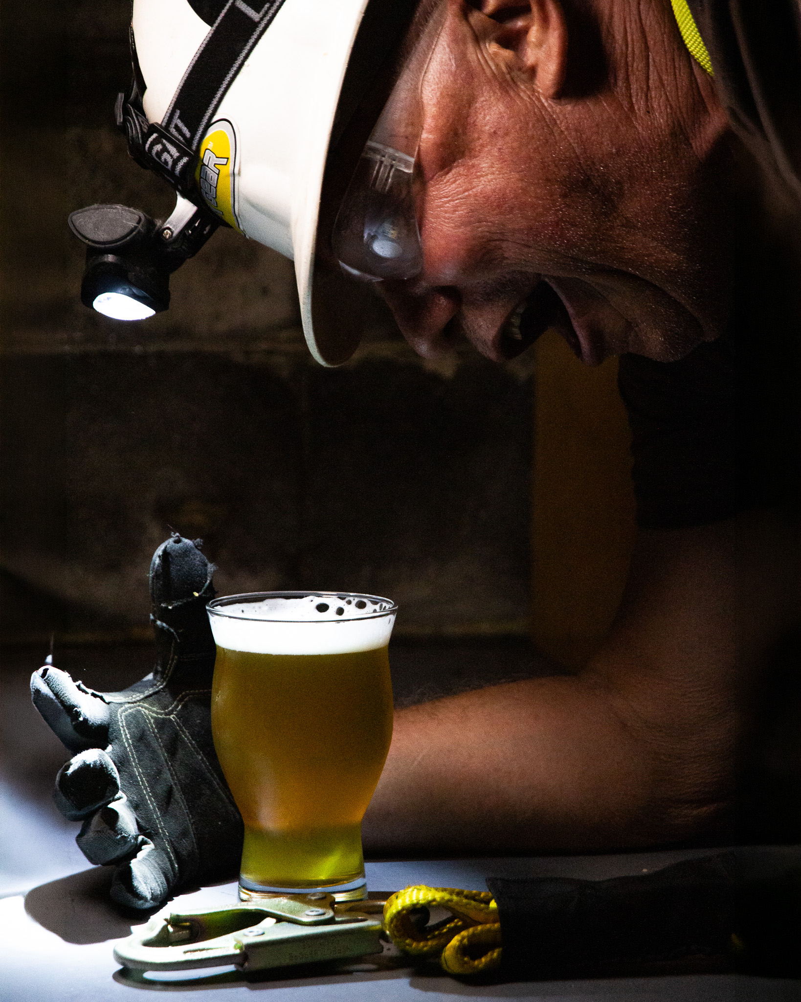 ๐ช URBAN SPELUNKING ๐ชจ
American IPA | 5.5% ABV
Pops went all out for the bit.
Urban Spelunking is a new 5.5% American IPA featuring Amarillo and Citra hops, bringing bright citrus, orange, and a little classic hop character to the surface. A straightforward, easygoing IPA with plenty of flavor without drifting into heavyweight territory.
And yes, we absolutely made Pops put on full spelunking gear, get on the ground and stare intensely at a beer for this photo.