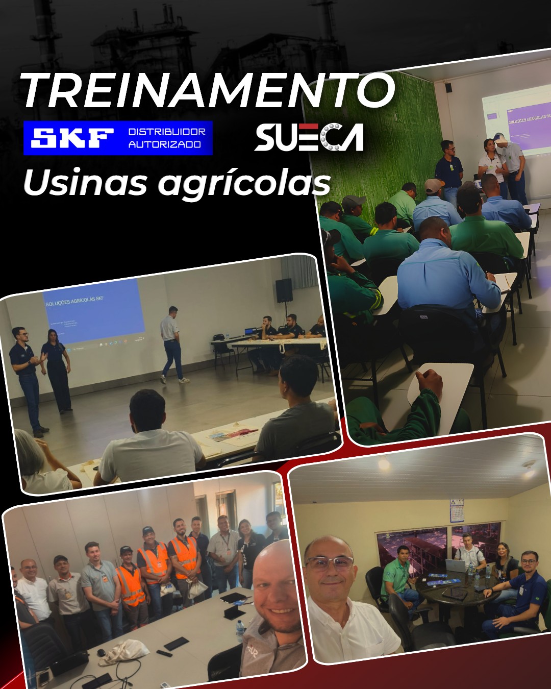 Quando conhecimento e parceria caminham juntos, todos avançam.
Foi assim em mais uma oportunidade de estar próximo de quem faz o movimento acontecer.
Em parceria com a SKF, realizamos treinamentos em usinas agrícolas da região de Mato Grosso, levando conhecimento técnico e promovendo trocas que fazem a diferença na rotina e nas escolhas do dia a dia.
Agradecemos a todos que abriram espaço na agenda para aprender, compartilhar experiências e fortalecer seus conhecimentos.
E à SKF, nosso agradecimento especial por estar ao nosso lado, construindo essa parceria que gera valor e conhecimento.
#Sueca #SKF #Agronegócio #TreinamentoTécnico #MatoGrosso #Parceria #Conhecimento #Excelência