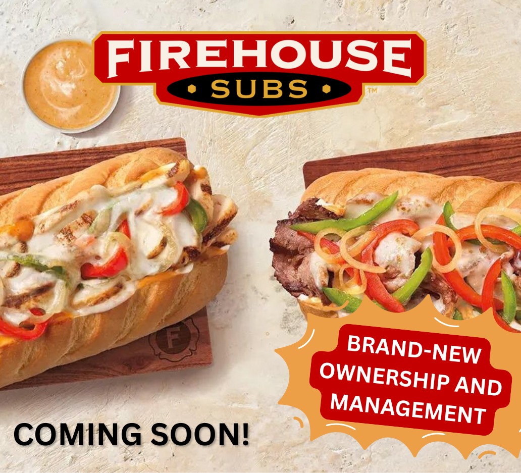 Great news, Medford Center fans! Firehouse Subs is officially reopening at The Village under brand-new ownership and management, and we can’t wait to welcome you back.
Stay tuned for official opening date details, and get ready to enjoy your favorite hot, toasted subs right here at The Village!