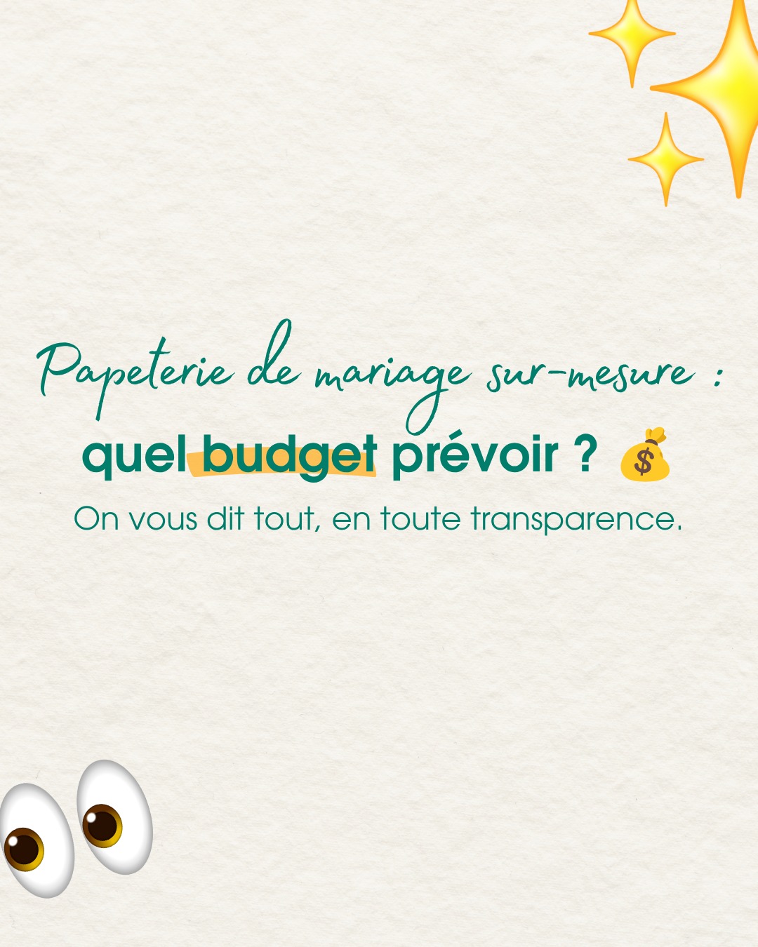 Combien coûte une papeterie de mariage sur-mesure ? 💰
C'est LA question que tout le monde se pose (et que personne n'ose poser). Alors on joue carte sur table.
Un faire-part sur-mesure chez Atelier Onze Juillet, c'est à partir de 1,98€ par unité pour 100 exemplaires. Et ça inclut : une création graphique unique, une impression sur papier texturé épais 320g, et un accompagnement personnalisé du début à la fin.
Pour une papeterie plus complète (cartons réponse, enveloppes couleur, cachets de cire faits main), comptez entre 300€ et 400€ pour environ 50 foyers. Et ça, c'est du 100% sur-mesure, fabriqué à la main, en France.
Et si le sur-mesure complet n'entre pas dans votre budget, on a aussi des collections à personnaliser ou des modifications de designs existants. Il y a toujours une solution.
Ce qui compte pour nous : que vous ayez une papeterie qui vous ressemble, quel que soit votre budget.
Enregistre ce post 📌
Parlez-nous de votre projet mariage en DM et on vous répond avec un devis adapté ! 💌
#fairepartmariage #budgetmariage #mariage2027 #papeteriemariage #fairepartsurmesure