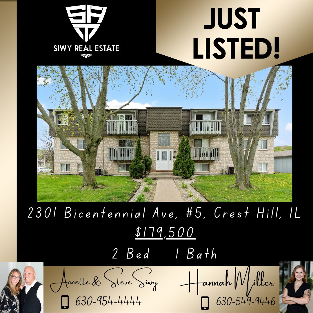 🏡 **New to the market in Crest Hill!**
If you’ve been waiting for an affordable option to hit the market, this one is worth a look! 👀
💰 **Offered at $179,500**
🛏️ 2 bedrooms 1 Bathroom
🍽️ Kitchen with granite countertops & stainless steel appliances
🌿 Private balcony
☀️ Plenty of natural light
🧺 In-unit laundry
🔑 Well-maintained & ready for its next owner
A great opportunity for someone looking to own without breaking the budget!
📲 Message us for more info or to schedule a showing.
#JustListed #CrestHillIL #CrestHillCondo #CondoForSale #IllinoisRealEstate #HomeForSale #FirstTimeHomeBuyer #SiwyRealEstate