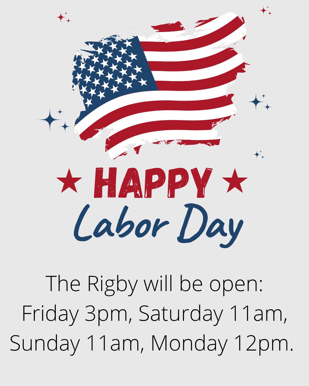 ๐บ๐ธ Labor Day Weekend is HERE! ๐ป
Come celebrate the long weekend with us at The Rigby! Whether you're kicking back with friends, catching the game, or grabbing a cold one on the rooftop, we've got you covered all weekend long.
Grab your crew and make it a weekend to remember. See you at the bar! ๐
#TheRigby #LaborDayWeekend #RooftopVibes #MadisonWI #CheersToTheWeekend