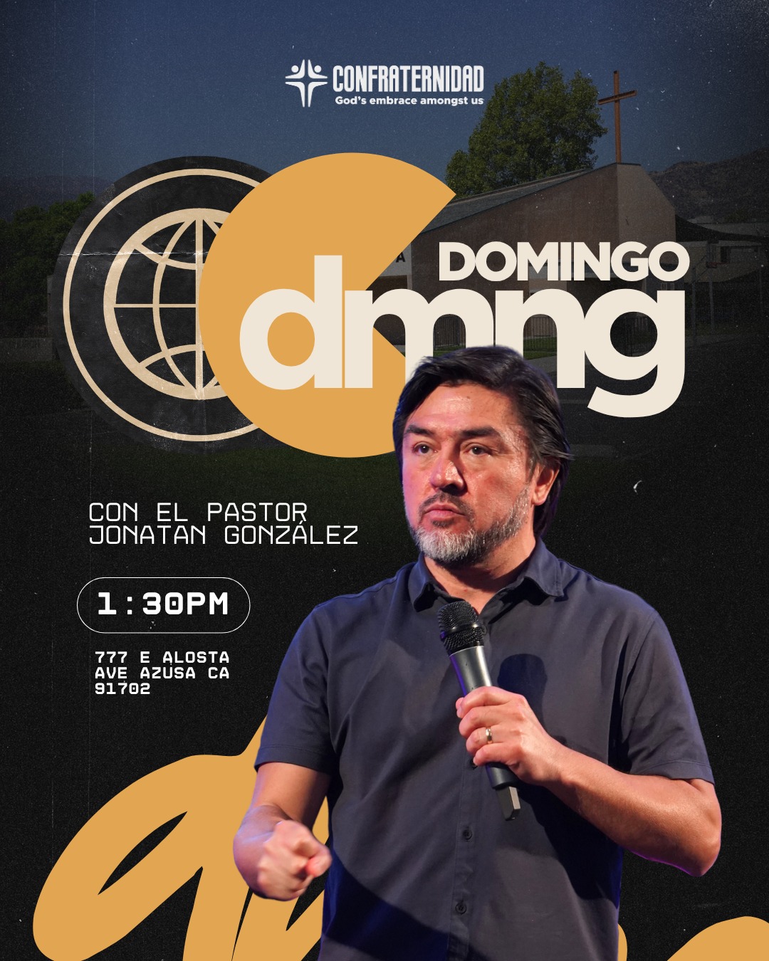¡Prepárate para un domingo lleno de bendiciones! 🙏✨
Ven a Confraternidad y experimenta "el abrazo de Dios entre nosotros". Te invitamos a un tiempo poderoso de palabra y comunidad. No te pierdas el mensaje que tiene preparado el Pastor Jonatan González para ti.
🗓️ ¿Cuándo? Este Domingo
🕜 ¿A qué hora? 1:30 PM
📍 ¿Dónde? 777 E Alosta Ave, Azusa, CA 91702
¡Te esperamos con los brazos abiertos! Trae a tu familia y amigos para compartir juntos. ¡Será un tiempo increíble!
👇👇👇 Etiqueta a la persona que vas a invitar 👇👇👇
#Confraternidad #AzusaCA #ServicioDominical #FeEnAccion #MensajeDeEsperanza