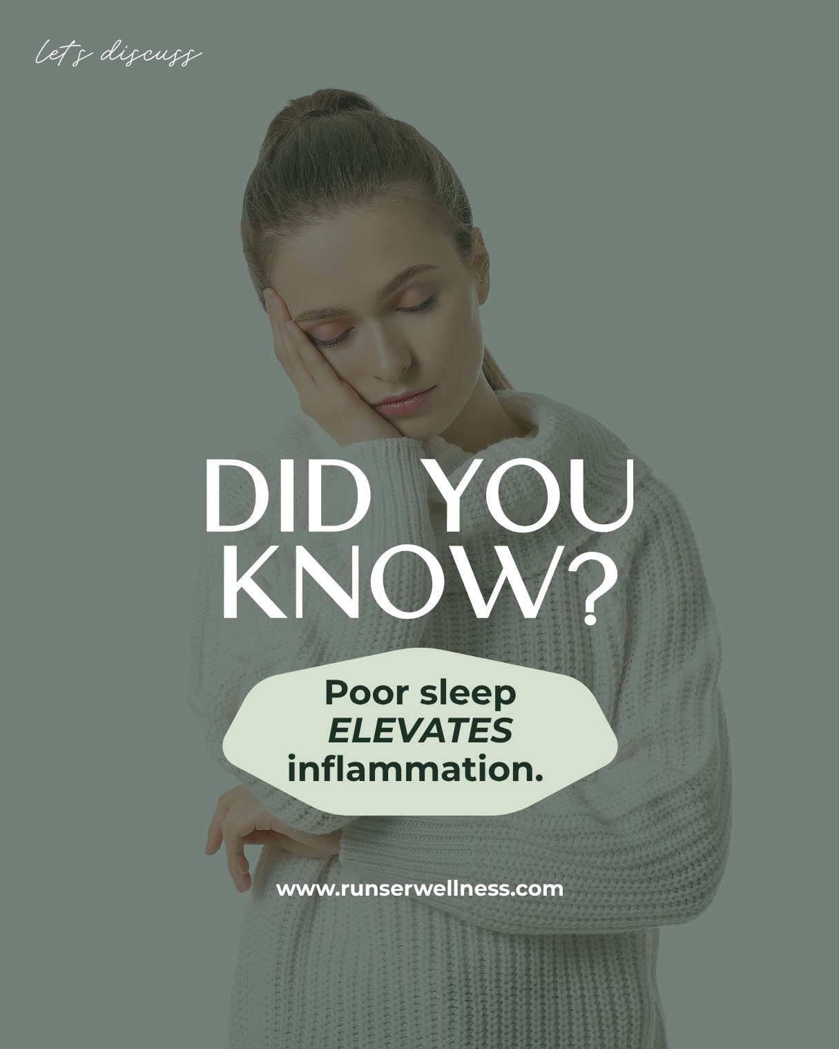 We're continuing our discussion on inflammation, and today we're diving into the critical role sleep plays in managing it.
If you're a patient of Kim's, you know her passion for emphasizing good sleep as one of her top tips for improving overall health. "Sleep and stress, sleep and stress."
But how exactly does sleep affect inflammation?
One night of poor sleep can raise inflammatory markers, and chronic sleep deprivation keeps those levels high.
Most adults need 7-9 hours of quality sleep for proper inflammation regulation.
Quality matters — fragmented sleep isn’t restorative.
Sleep apnea strongly promotes inflammation; untreated, it causes chronic systemic inflammation via intermittent hypoxia, disrupted sleep, and heightened sympathetic activity.
If you find yourself snoring, waking up feeling unrested, or dealing with hypertension, it's important to get evaluated.
Prioritizing your sleep is essential to reduce inflammation and support your overall health!