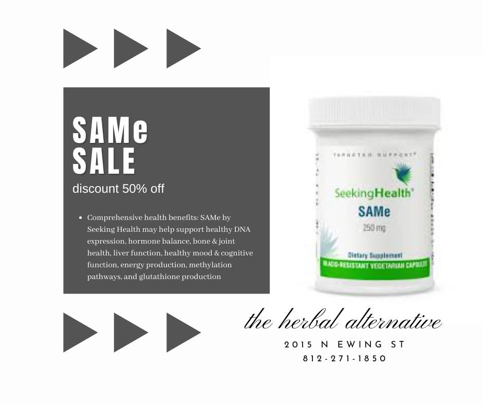SAMe is 1/2 Price. Limited quantities available.
#worktobethechampionofyourlife #herbalalternative #herbalalternatives #same