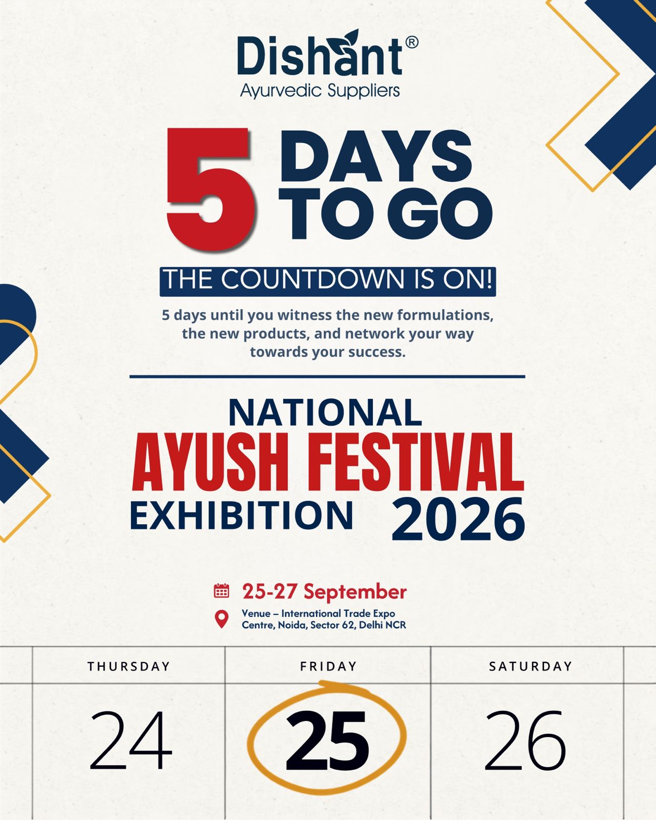 5 DAYS. 1 BIG AYURVEDA GATHERING. 🌿
And Dishant Ayurveda is bringing something new. 👀
Are you ready?
(ayurveda, ayurveda healing, dishant ayurveda, ayurvedic, ayurmahotsav)