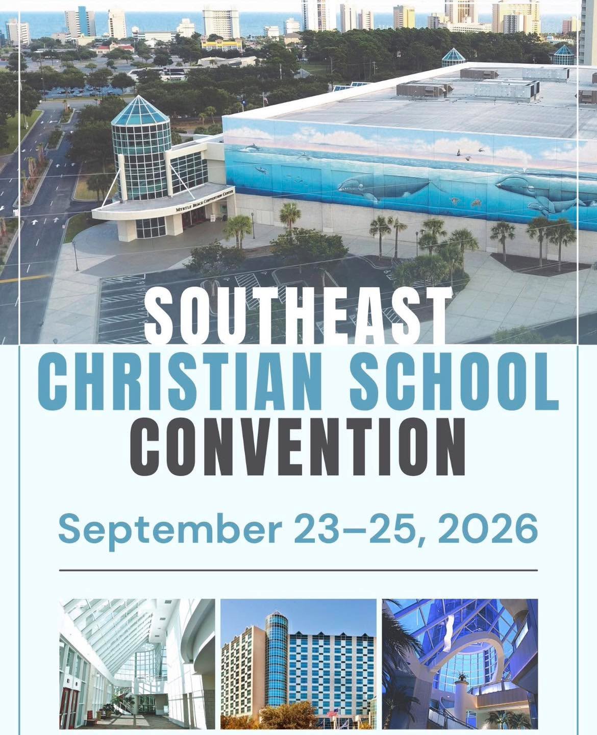 Please pray for our Sumter Christian School team members as we travel to Myrtle Beach for the Southeast Christian School Convention. Pray for safe travels, valuable training, and a refreshing time of fellowship and encouragement!