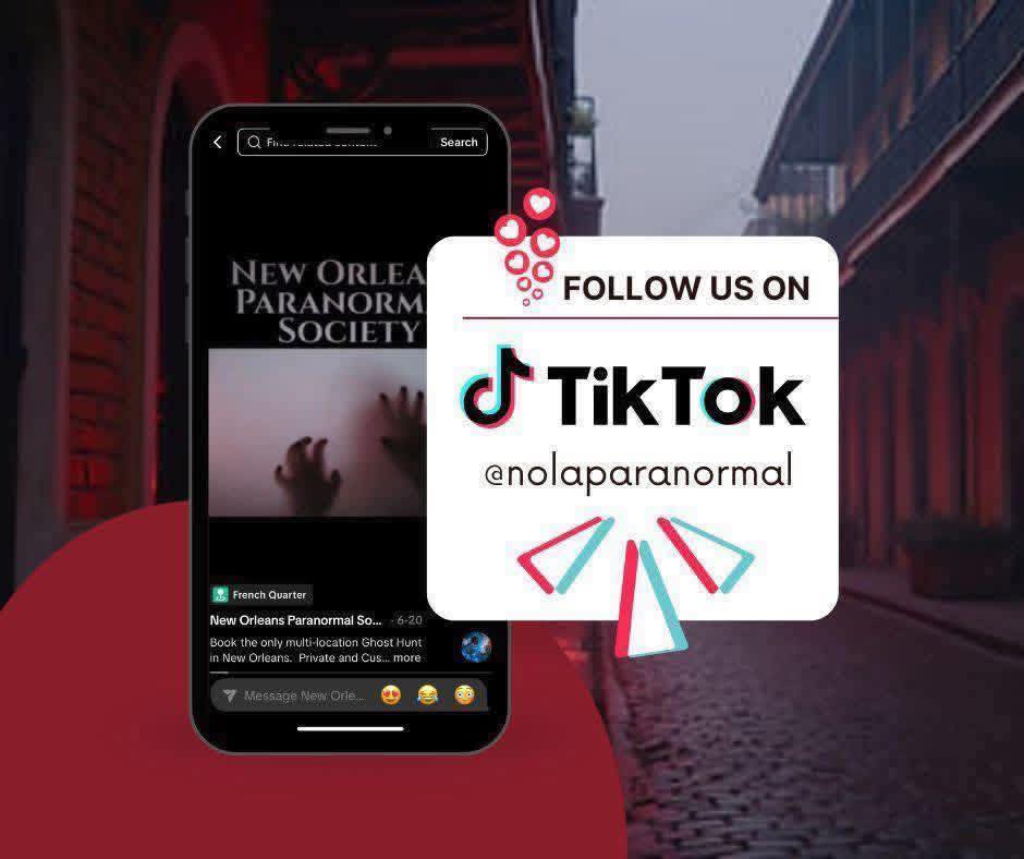 ⚜️👻 GO BEYOND THE GHOST STORY.
Want to see what the New Orleans Paranormal Society is really about?
Real investigations. Real evidence. Haunted hotspots. Behind-the-scenes access. 🔦👻
🎥 Follow us on TikTok: @NOLAParanormal
We’re proud to offer a true multi-location ghost hunt experience in New Orleans—because this isn’t just a tour. It’s an investigation. ⚜️
#NewOrleansParanormalSociety #NOLAParanormal #GhostHuntNOLA #HauntedNewOrleans #ParanormalInvestigations #GhostTok