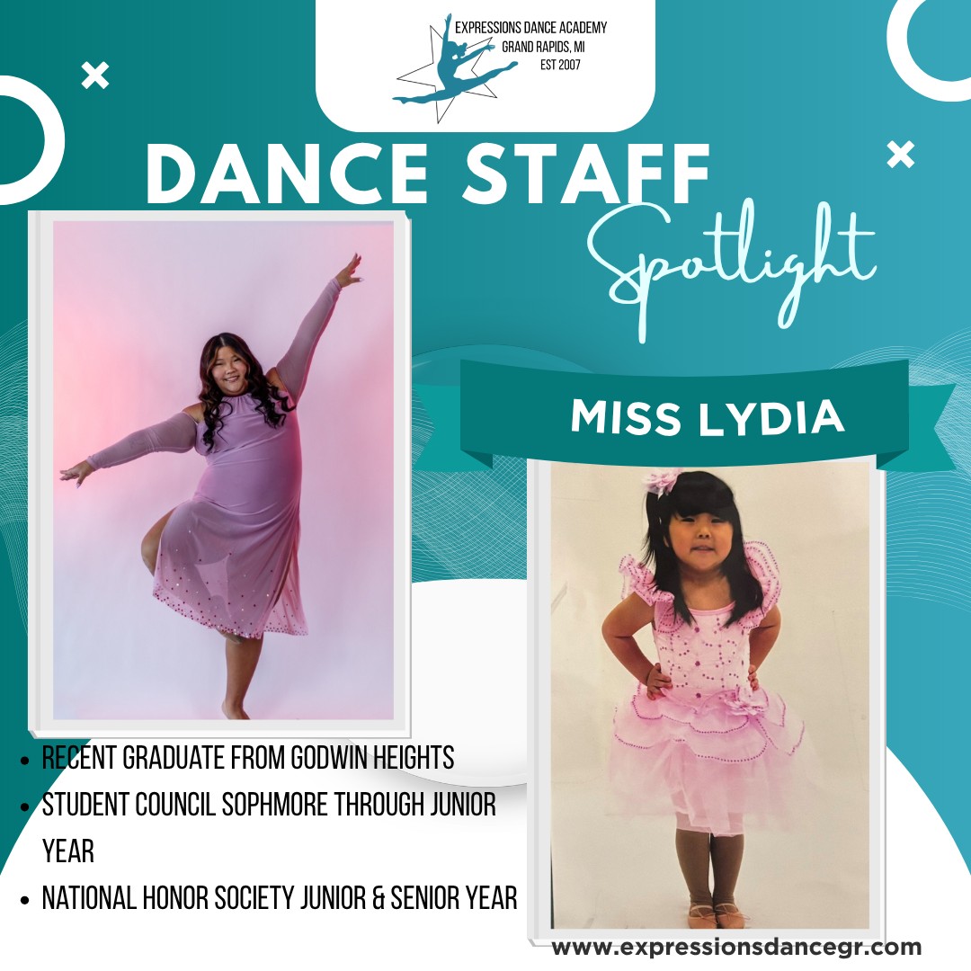 Miss Lydia has been a dancer at EDA since age three. Over the years she has not only danced competitively winning top awards and judges choice, but has also helped assistant teach and worked the desk as a receptionist. She is a recent graduate of Godwin Heights high Schools where she was highly involved in school. She did marching band all 4 years, was Vice President of the National Honors Society, was on the student council, and organized blood drives. Lydia loves dancing because it helps her stay active and gives her the ability to express herself! #dance #dancer #contemporarydance #lyricaldance #j#jazzdance