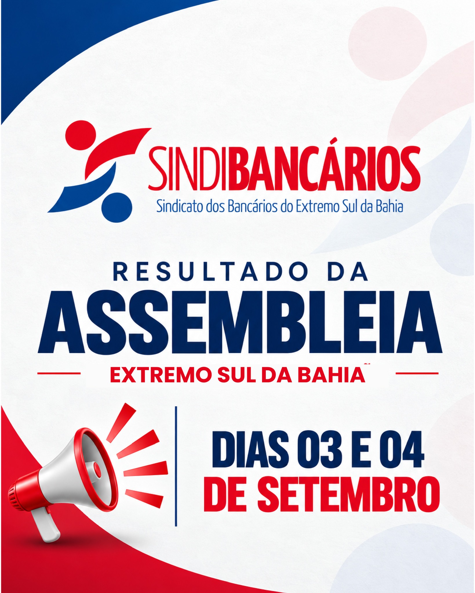📢 RESULTADO DA ASSEMBLEIA – BASE DO SINDIBANCÁRIOS
O Sindibancários do Extremo Sul da Bahia informa o resultado das votações da categoria bancária, realizadas por meio do sistema VotaBem, entre 19h do dia 03/09/2026 e 19h do dia 04/09/2026.
Confira o resultado por banco:
🔴 BANCOS PRIVADOS
Bradesco, Itaú, Santander e Mercantil
✅ Aceitação: 109 votos (53,96%)
❌ Rejeição: 86 votos (42,57%)
⚪ Abstenções: 7 votos (3,47%)
➡️ A proposta de acordo e a assinatura da CCT 2026/2028 foram aprovadas.
🔵 BNB
✅ Aceitação: 19 votos (54,29%)
❌ Rejeição: 16 votos (45,71%)
➡️ A proposta específica foi aprovada por maioria.
📌 48,57% aprovaram o pedido de negociação.
🟦 CAIXA
❌ Rejeição: 133 votos (99,25%)
✅ Aceitação: 1 voto (0,75%)
➡️ 87,02% rejeitaram o pedido de retorno da negociação.
🟦 BANCO DO BRASIL
❌ Rejeição: 69 votos (70,41%)
✅ Aceitação: 26 votos (26,53%)
⚪ Abstenções: 3 votos (3,06%)
➡️ Por maioria, 46,94% rejeitaram o pedido de retorno da negociação.
🔵 BRB
❌ Rejeição: 3 votos (75%)
✅ Aceitação: 1 voto (25%)
📌 Este é o resultado da votação da nossa base.
O Sindibancários agradece a participação de todos e reforça que novas informações e orientações do Comando Nacional dos Bancários serão divulgadas assim que forem recebidas.
🤝 Seguimos juntos na luta em defesa dos direitos da categoria bancária.
#Sindibancários #Bancários #CampanhaSalarial2026 #Bancários2026 #CCT20262028 #VotaBem