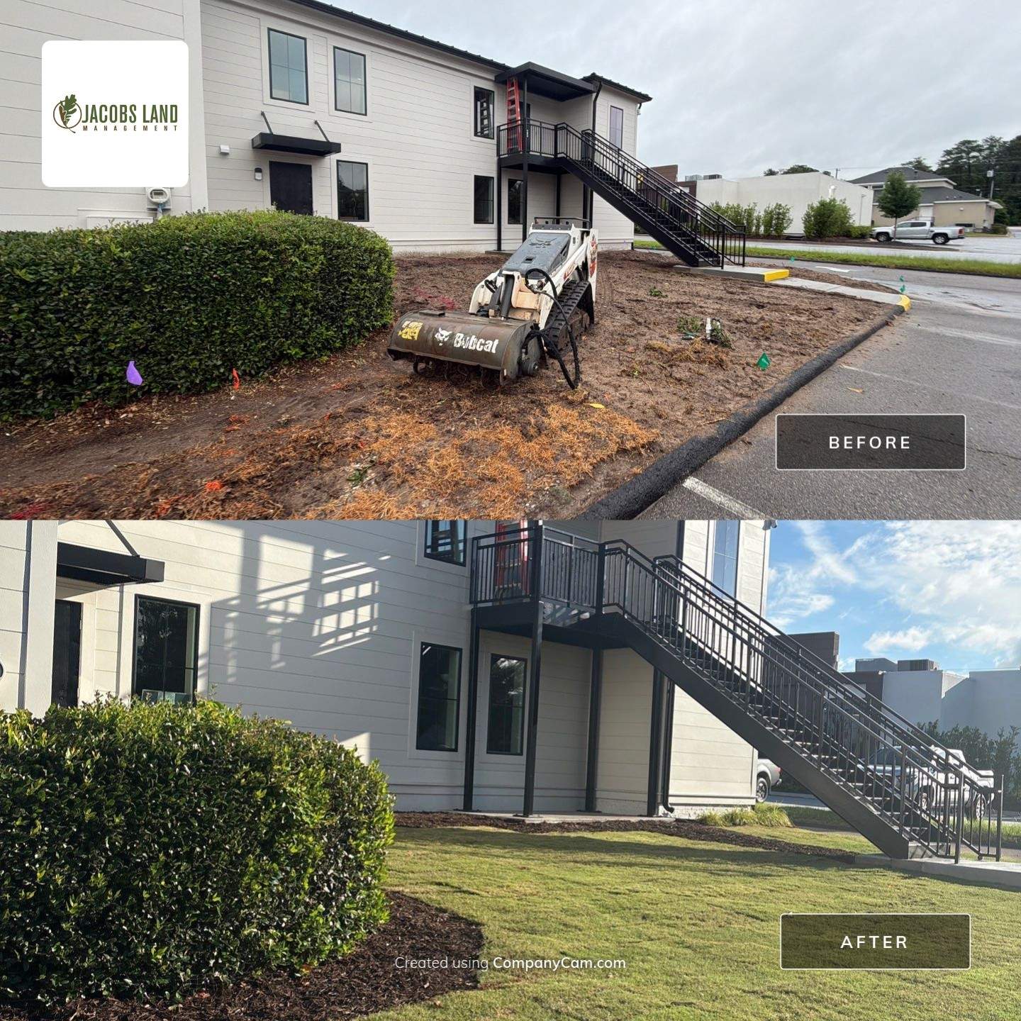 It’s time to share another great before-and-after from our hard-working installation crews. New sod, fresh beds, and a whole lot of behind-the-scenes work took this commercial landscape from gloomy to glowing. Even the sky looks happy about it!
#commerciallandscaping #jacobslandmanagement #beforeandafter