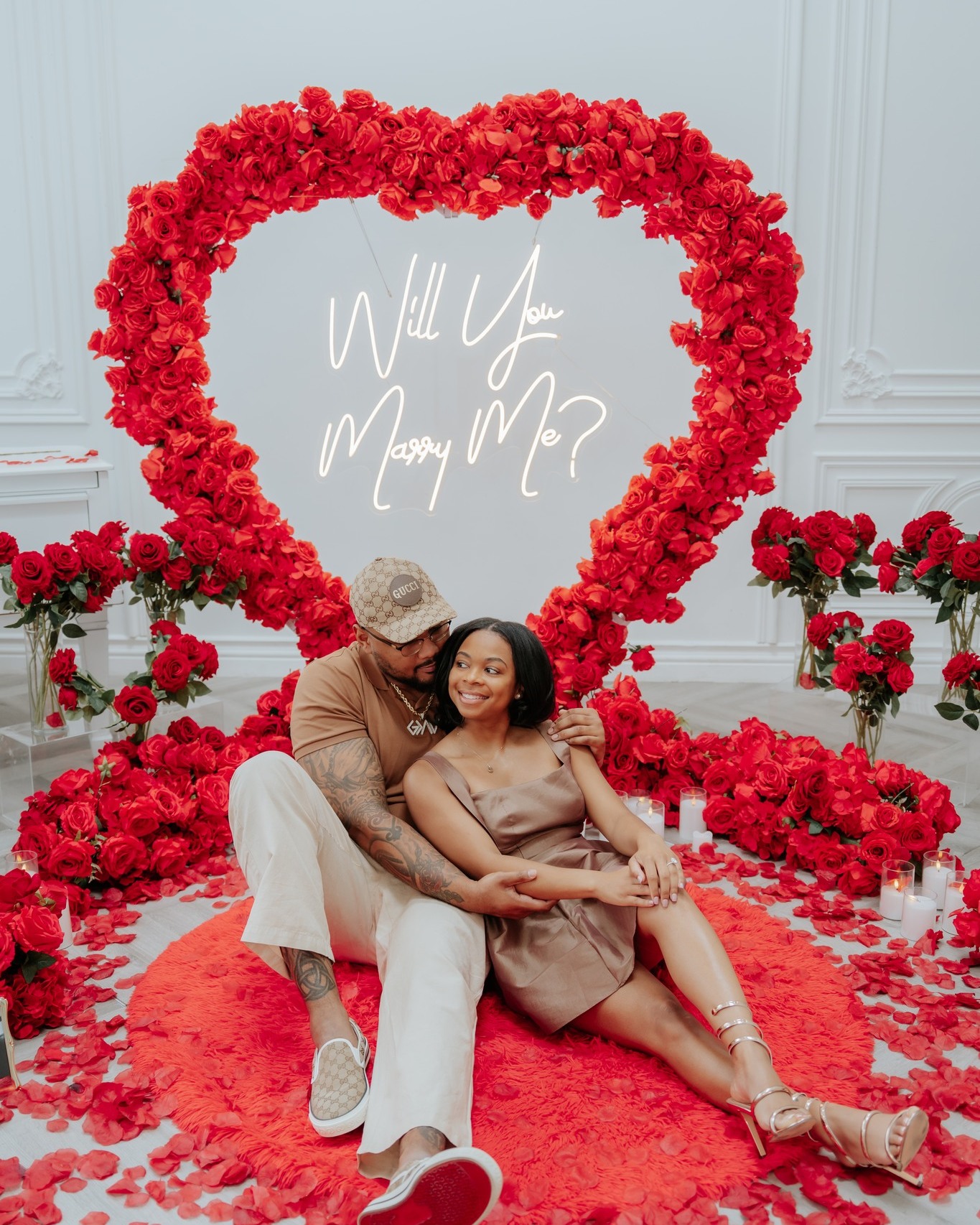 Some proposals are soft and subtle… and some are meant to make a statement. ❤️
A room covered in red roses, a giant floral heart, candles, rose petals everywhere and one very important question glowing right in the middle of it all:
Will you marry me? 💍
Because when you’re going to ask someone to spend forever with you, why not make the moment feel just as unforgettable?
And judging by that smile… I’d say it was a yes. 🥹❤️
Proposal Decor & Planning @picnicexp
Photographer @vaseer_photography
#proposaldecor #perfectproposal #luxuryproposal #proposalplanner #torontoproposal #marriageproposal