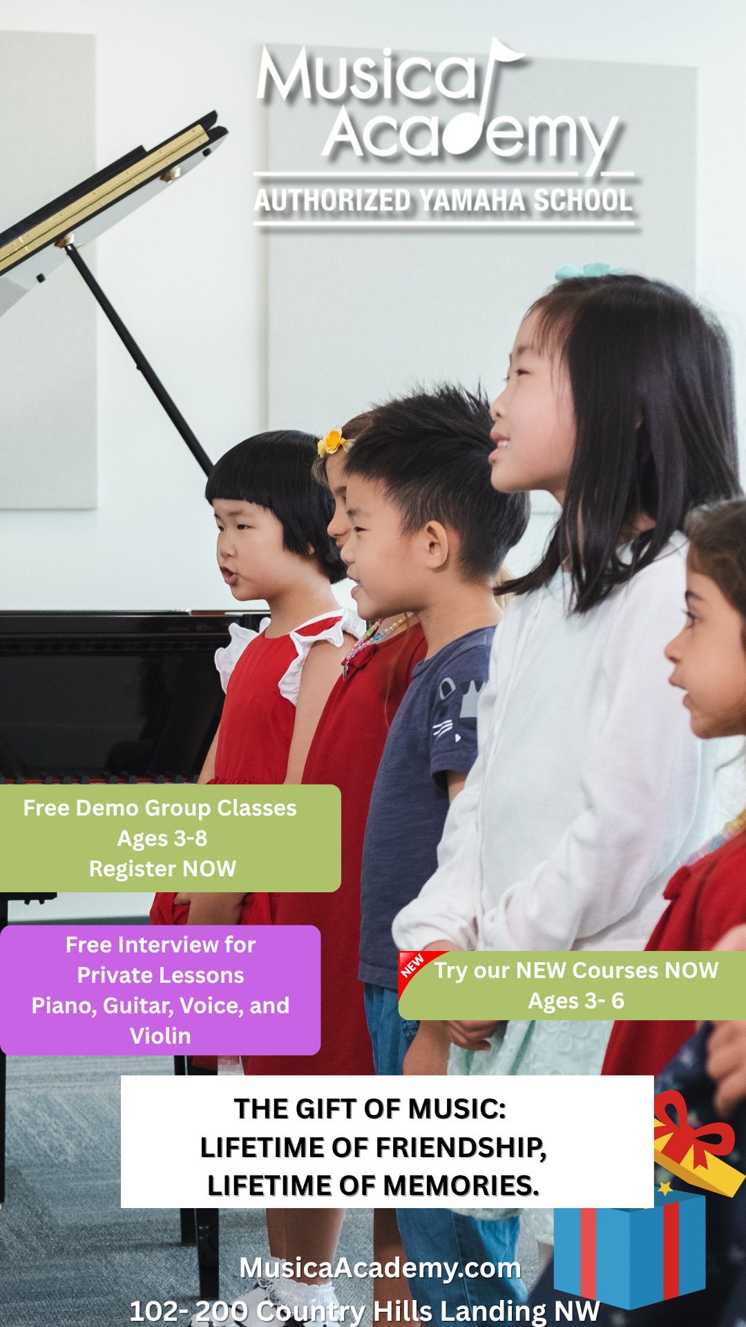 Give your child a lifetime of memories and friendship filled with #music. You can contact us to get in touch with #musicteachers who want to help your child grow and learn with music, or get into a class filled with kids who will love music too! Regardless, contact us now to give the gift of music to your child!