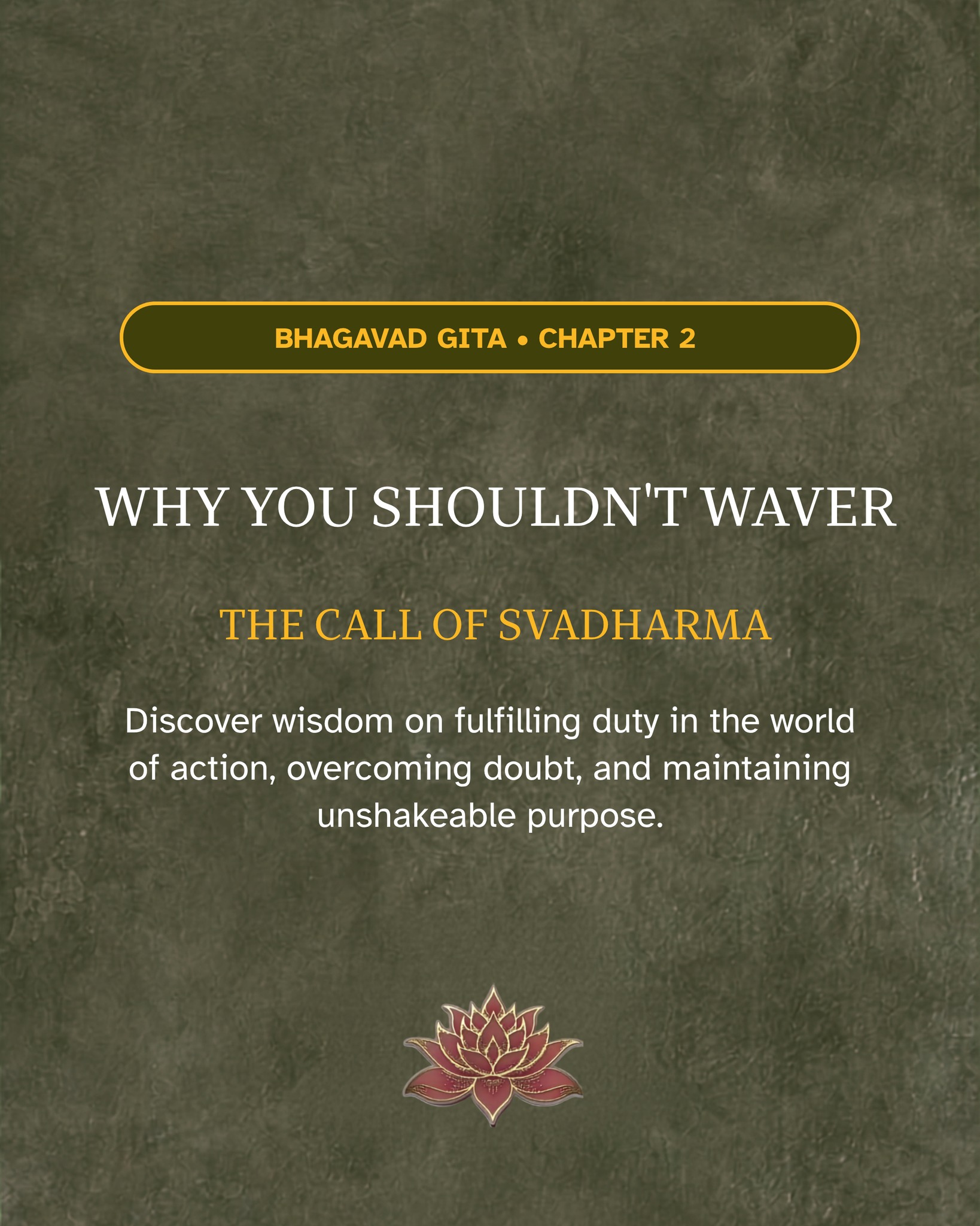 As we move on to the chapter 2 of Gita, discover wisdom on fulfilling duty in the world of action, overcoming doubt, and maintaining unshakeable purpose.
#DivineBlessings #DivineKnowledge #BhagavadGita #SaligramaDevasthanam #SpiritualWisdom