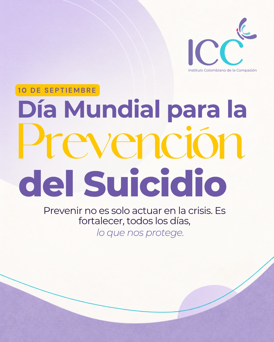 Hoy, 10 de septiembre, conmemoramos el Día Mundial para la Prevención del Suicidio.
Prevenir no significa esperar hasta que exista una crisis. También significa fortalecer, todos los días, aquello que puede protegernos: vínculos de confianza, espacios seguros, escucha sin juicios, herramientas para afrontar las dificultades y acceso oportuno a atención psicológica.
La conducta suicida no responde a una sola causa. Es un fenómeno complejo en el que pueden intervenir factores emocionales, familiares, sociales y culturales. Por eso, su prevención también necesita una respuesta colectiva: familias que acompañen, instituciones que sepan actuar, comunidades que no estigmaticen y servicios de salud mental accesibles.
Hablemos con responsabilidad. Escuchemos con presencia. Tomemos en serio las señales de sufrimiento y ayudemos a construir caminos para recibir apoyo a tiempo.
Si tú o alguien cercano atraviesa una crisis, no tiene que enfrentarla en soledad. Busca ayuda profesional. Ante un riesgo inmediato, no dejes sola a la persona y comunícate con los servicios de emergencia o con la Línea 106 en Bogotá.
Instituto Colombiano de la Compasión
Fortalecer lo que nos protege también es prevenir.
#DíaMundialParaLaPrevenciónDelSuicidio #SeptiembreAmarillo #PrevenciónDelSuicidio #SaludMental #HablemosDeSaludMental #ICC
