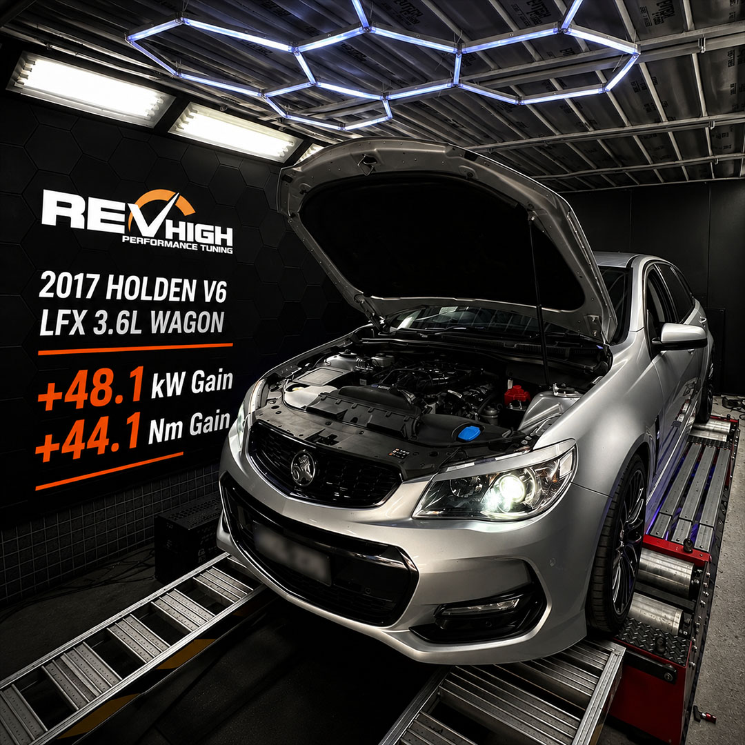 π Mattβs 2017 Holden V6 LFX 3.6L Wagon β Tuned!
Matt brought in his 2017 Holden V6 LFX 3.6L Wagon for a performance upgrade, fitted with a VCM OTR and full exhaust system, followed up with a custom tune to make the most of the setup. π₯
π DYNO RESULTS
BEFORE
157.8 wheel kW | 378.3 Nm
AFTER
205.9 wheel kW | 422.4 Nm
π₯ +48.1 kW Gain
πͺ +44.1 Nm Gain
That's a gain of approximately 64 wheel HP, which is around 81 HP at the engine.
More airflow, better exhaust flow and the right tune = a serious improvement in performance! π₯
Great result, Matt! π
#Revhigh #Holden #LFX #HoldenV6 #VFCommodore #VCMOTR #CarTuning #ECUTuning #DynoTune #PerformanceTuning #HoldenPerformance