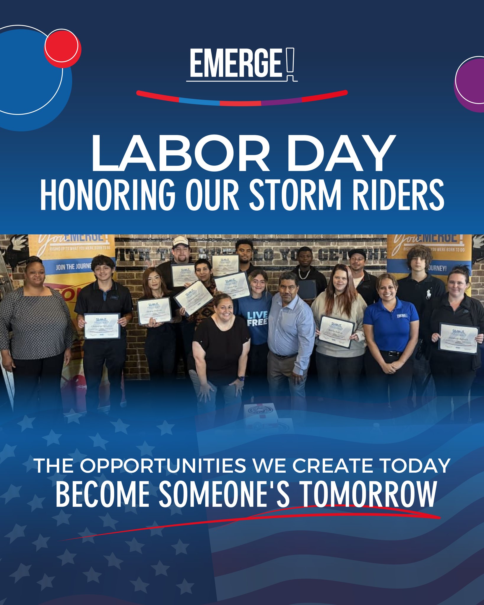 A first job. A promotion. A new responsibility.
Sometimes the opportunity that changes a person's life doesn't look extraordinary at the time. It's simply a leader willing to say, "I think you're ready."
That's the kind of work worth celebrating.
This Labor Day, we recognize every leader who opens doors, develops potential, and creates opportunities that reach far beyond the restaurant. Because when people grow, families grow. Communities grow. And the impact carries forward for generations.
That's the Emerge legacy we're proud to build!
#LaborDay #Emerge #EmergeLegacy #Leadership #CareerGrowth #DevelopingTalent #Opportunity #CommunityImpact #MakingAnImpact #PeopleFirst