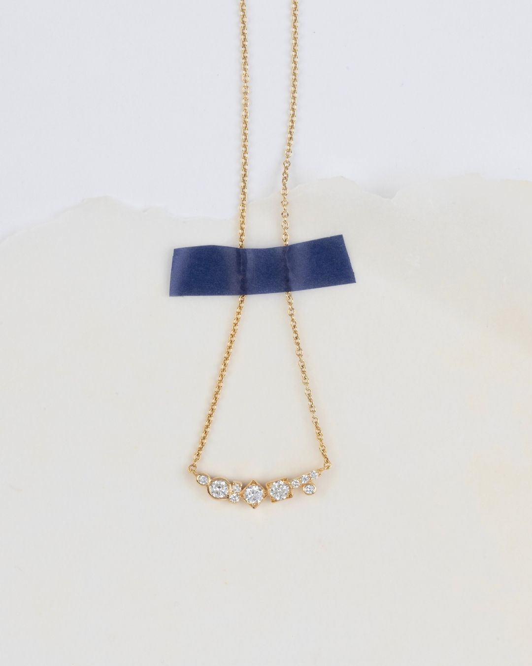 Large Synthesis diamond necklace. #fotinipsarouli #fotinipsaroulijewellery #finejewelry #handmadejewelry #necklace