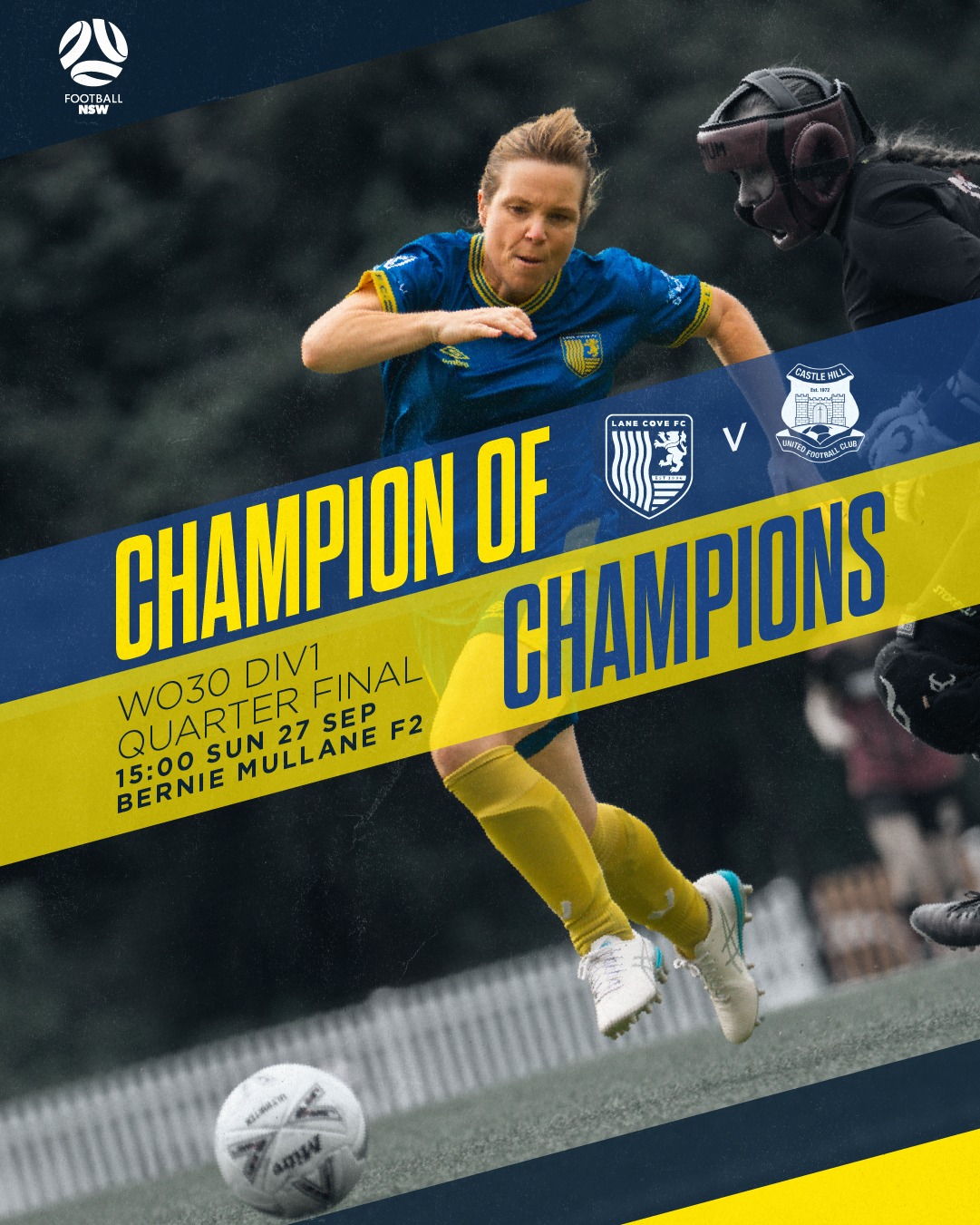 CHAMPION OF CHAMPIONS!!!
Keeping the good times rolling, LCFC WO30/1 Yellow will play Castle Hill Utd in the quarter final of @footballnsw Champion of Champions this Sunday. Can the ladies make the semis? I certainly wouldn't bet against them given the form they have showed this season.
FORZA COVE!!!
π΅π‘β½οΈπͺπ‘π΅
@northernsuburbsfootball
#AnyOneCanPlay #LaneCoveFC
#LaneCove #inthecove #NSFA #footballnsw #footballaustralia #football #soccer #footballislife #footballculture #footballlife #femalefootball #MatchDay