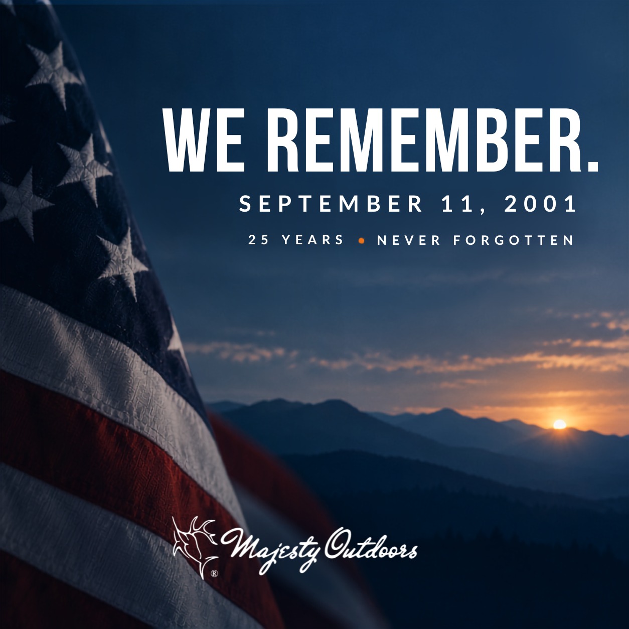 Today, we remember the lives lost, the heroes who answered the call, and the families forever changed by September 11, 2001.
25 years later, we remember. We honor. We will never forget. 🇺🇸