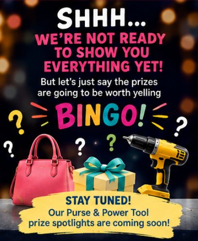 We’re not ready to show you everything just yet…but let’s just say the prizes are going to be worth yelling BINGO! for. Stay tuned—our Purse & Power Tool prize spotlights are coming soon!
Get your tickets now: https://www.sewickleycommunitycenter.com/event-details/purse-power-tool-bingo-2